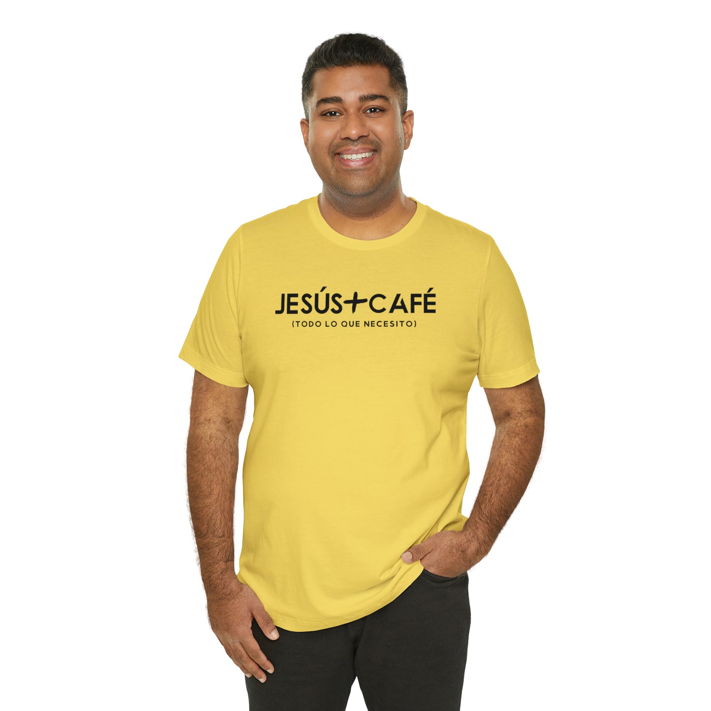 Jesús más Café Unisex Jersey Short Sleeve Tee