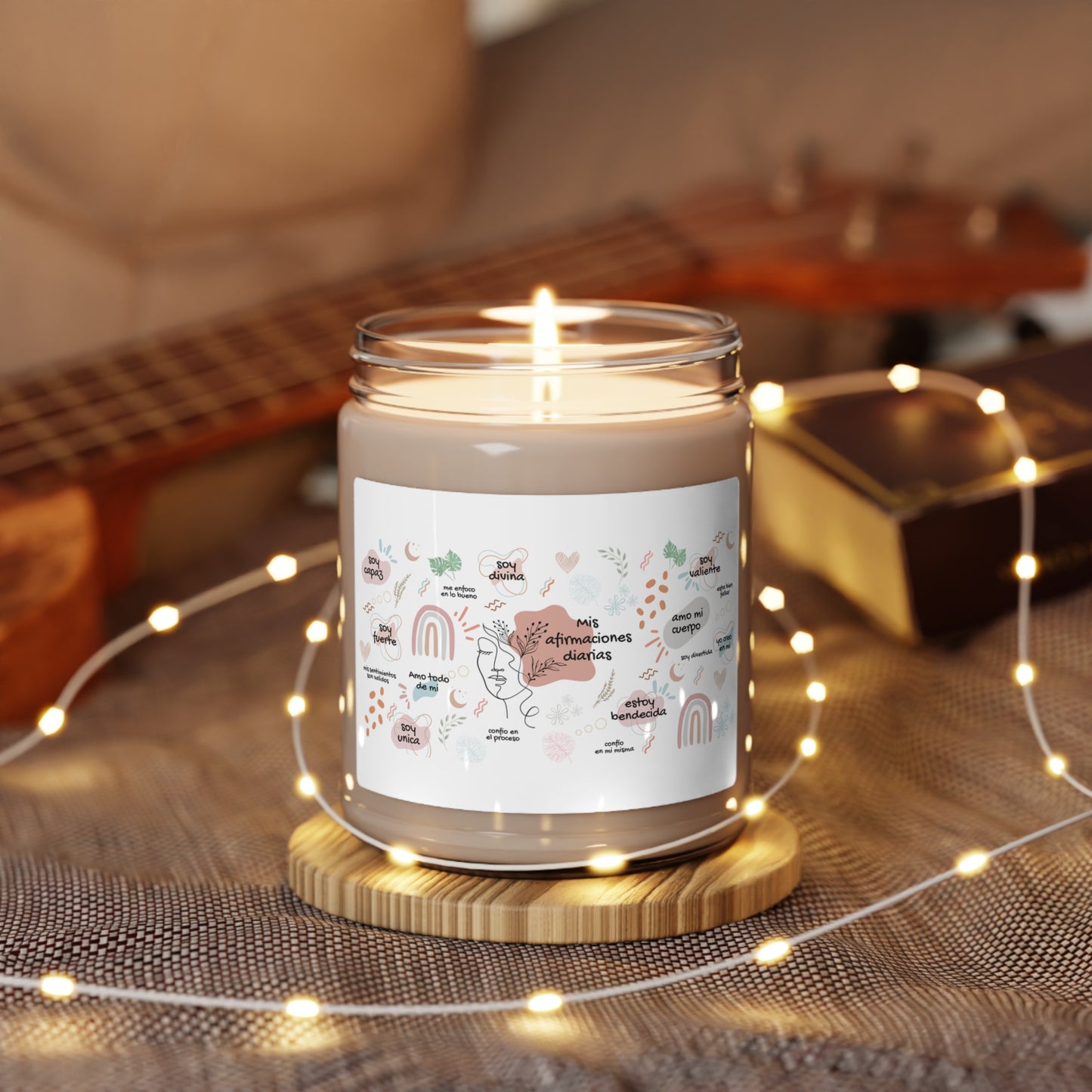 Soy Valiente Afirmaciones Scented Soy Candle, 9oz