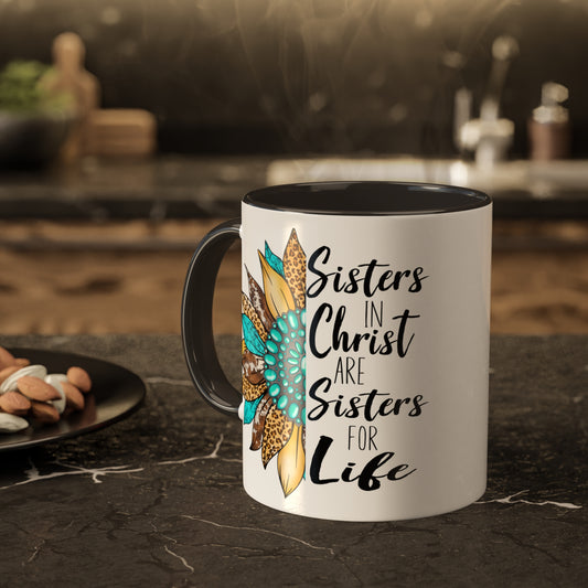 Sister in Christ Colorful Mugs