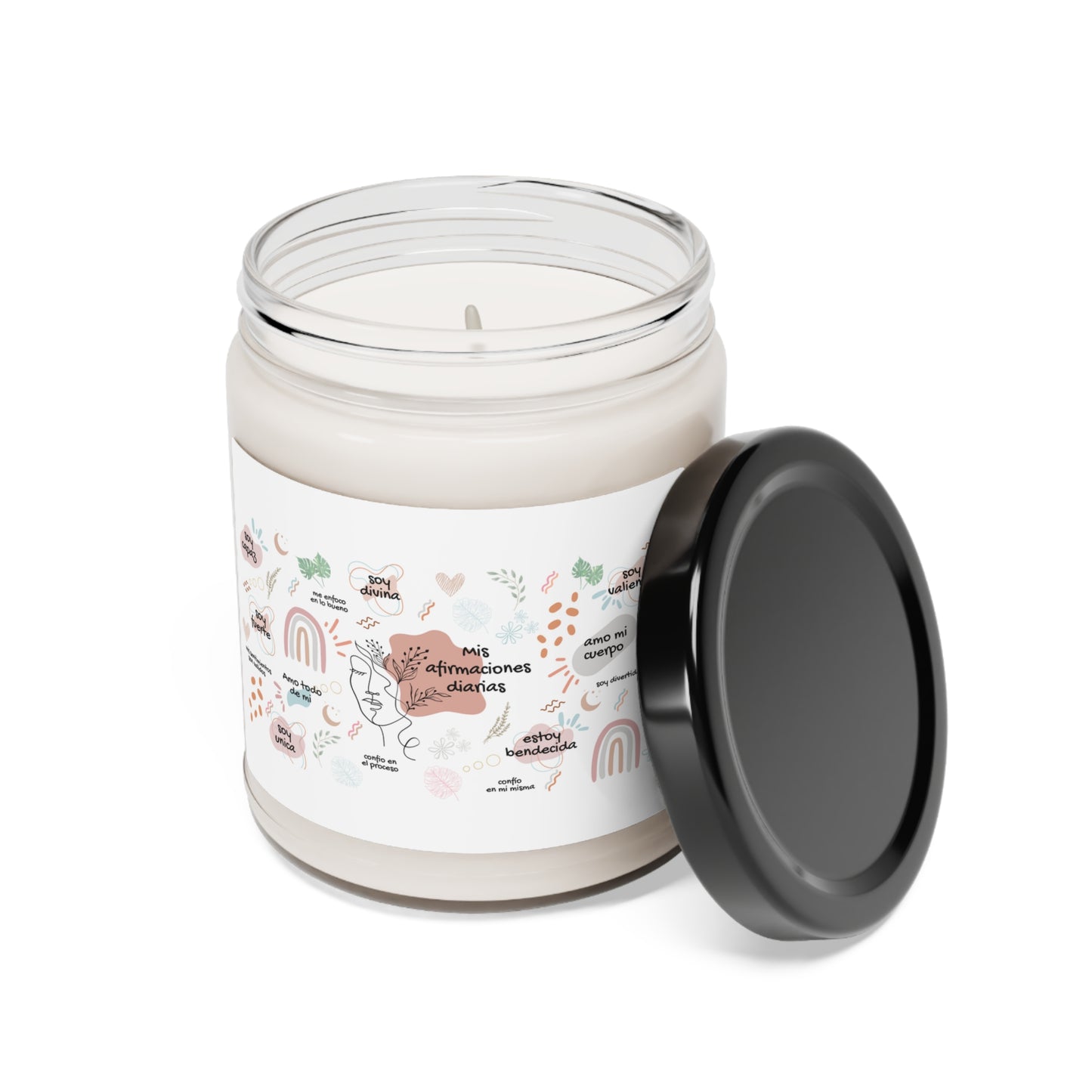 Soy Valiente Afirmaciones Scented Soy Candle, 9oz