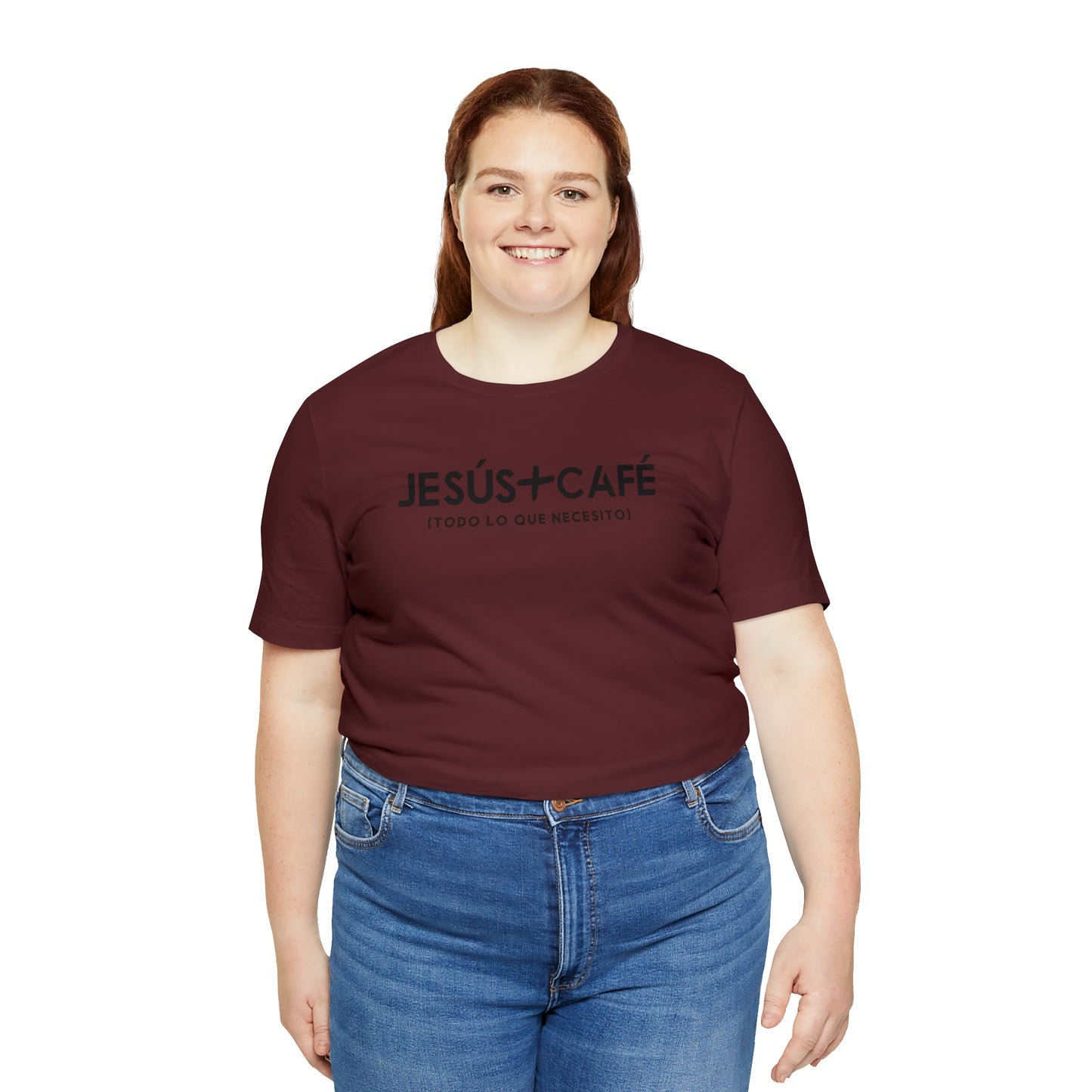 Jesús más Café Unisex Jersey Short Sleeve Tee