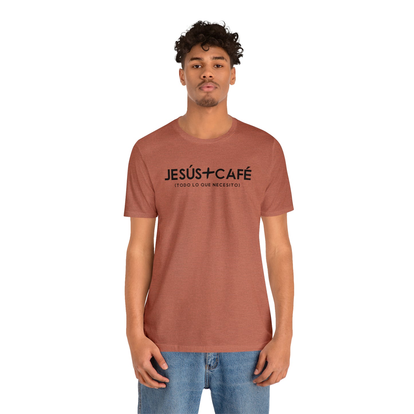 Jesús más Café Unisex Jersey Short Sleeve Tee
