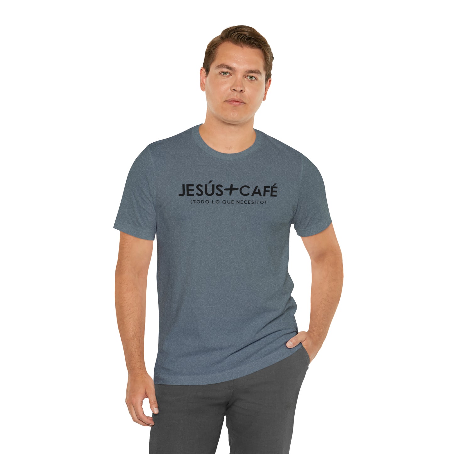 Jesús más Café Unisex Jersey Short Sleeve Tee