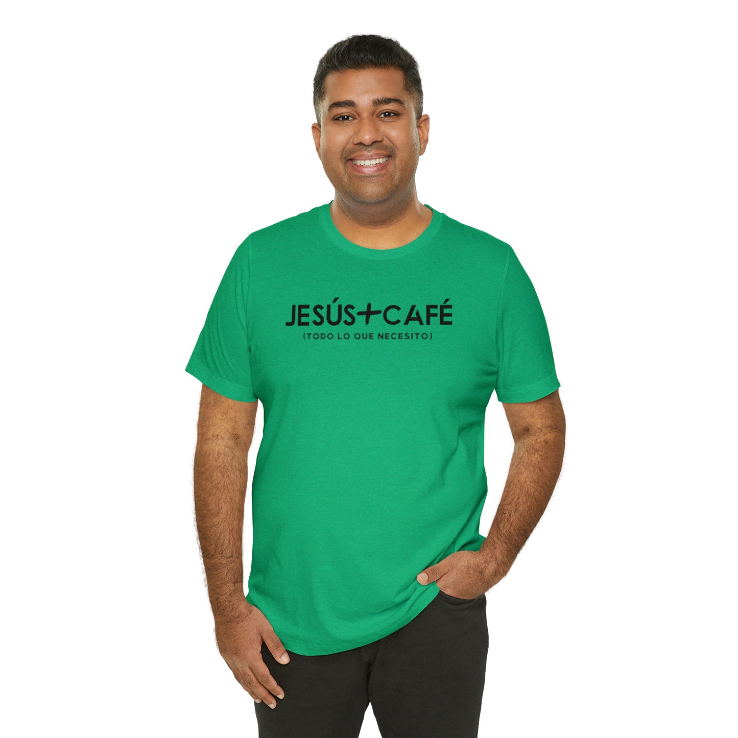 Jesús más Café Unisex Jersey Short Sleeve Tee