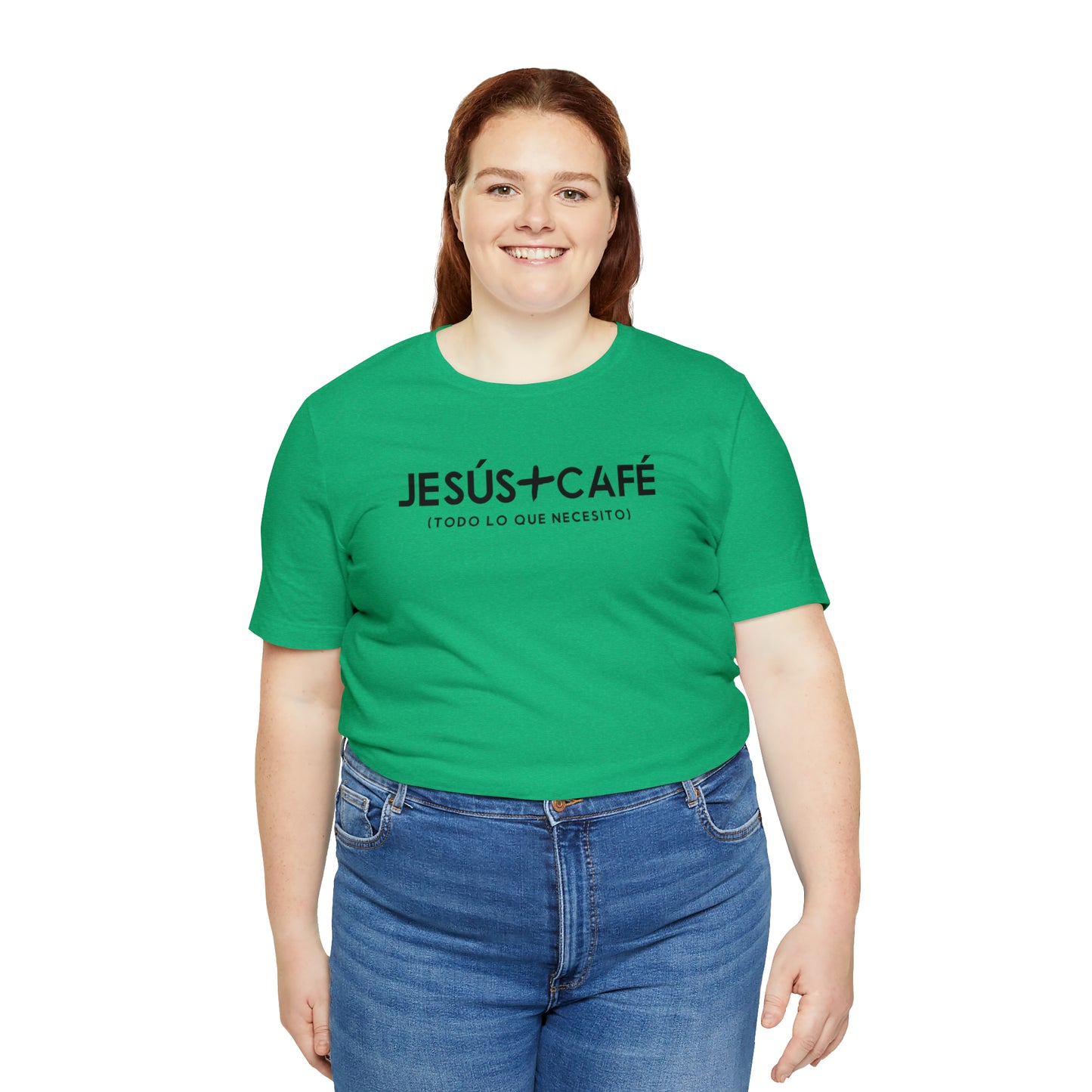 Jesús más Café Unisex Jersey Short Sleeve Tee