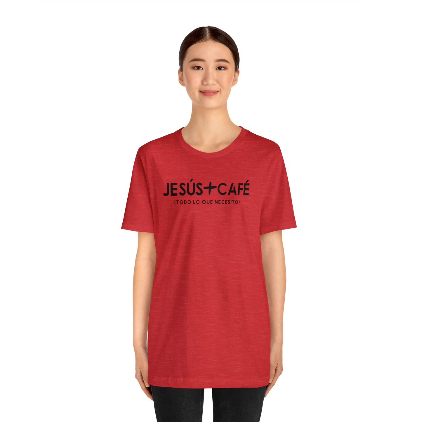 Jesús más Café Unisex Jersey Short Sleeve Tee
