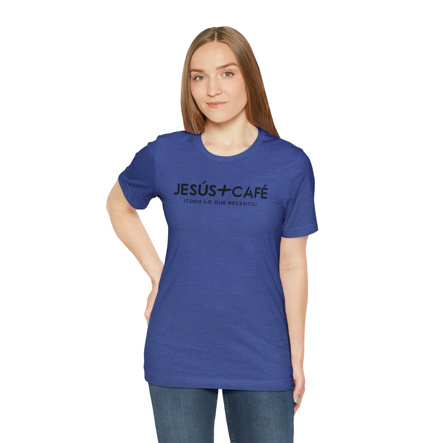 Jesús más Café Unisex Jersey Short Sleeve Tee