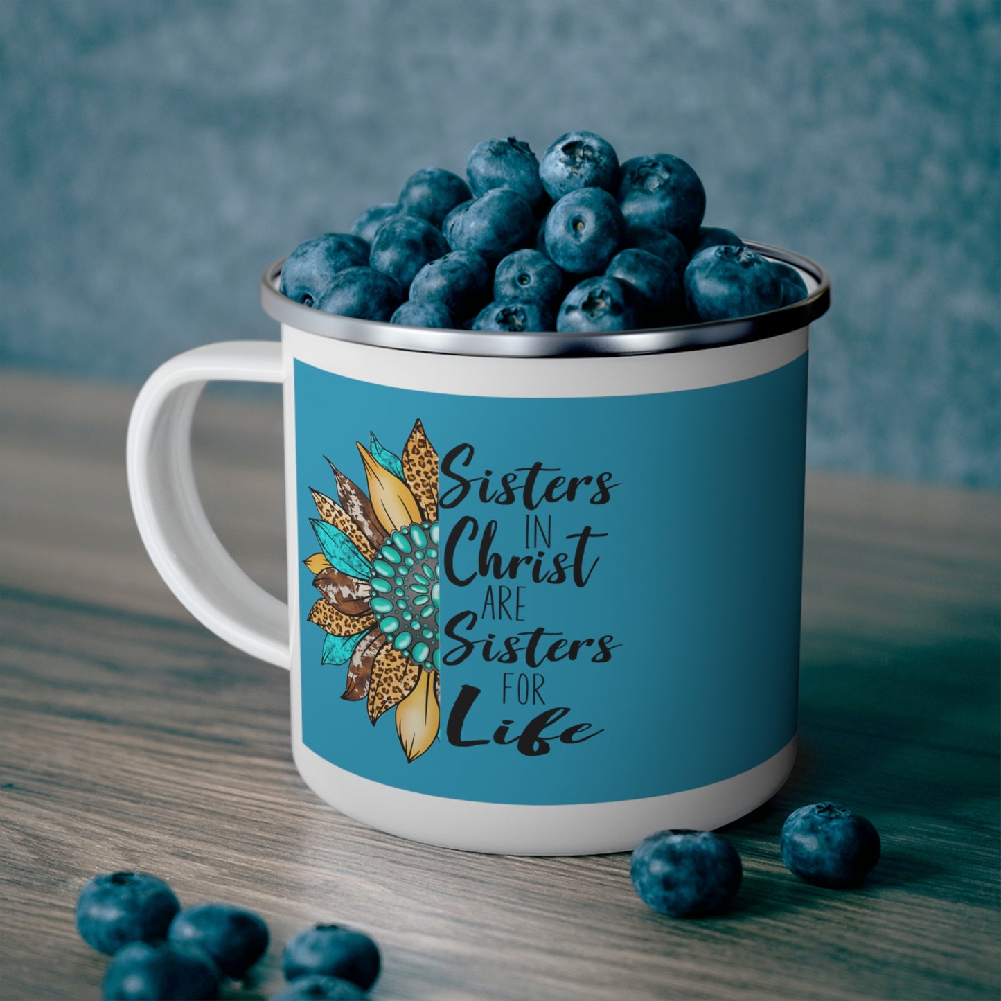 Sister in Christ Enamel Camping Mug