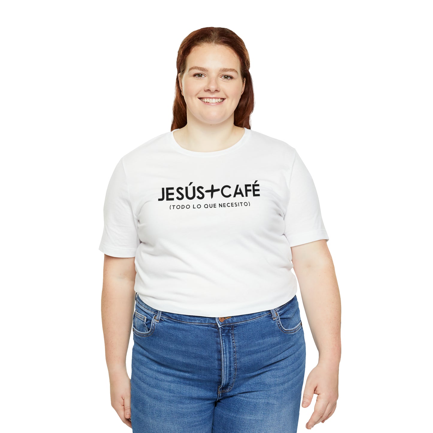 Jesús más Café Unisex Jersey Short Sleeve Tee