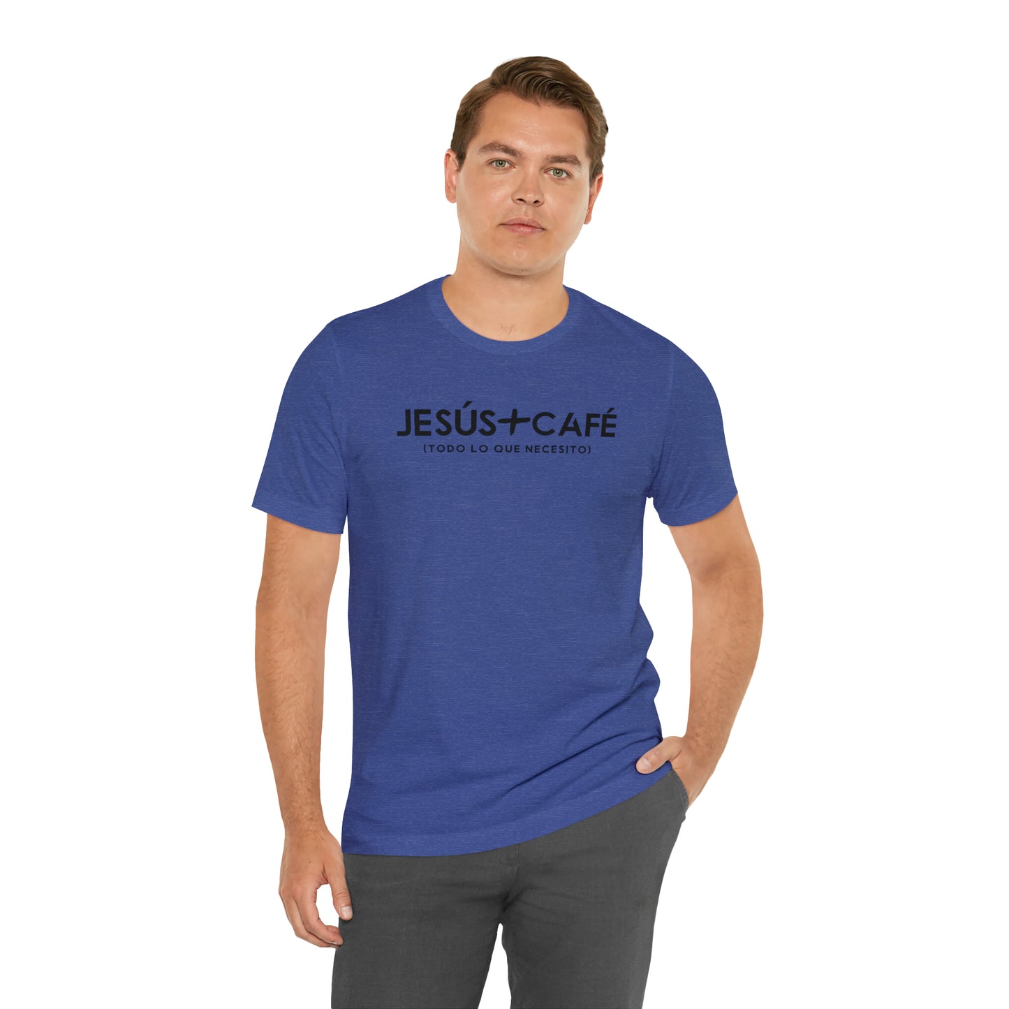 Jesús más Café Unisex Jersey Short Sleeve Tee