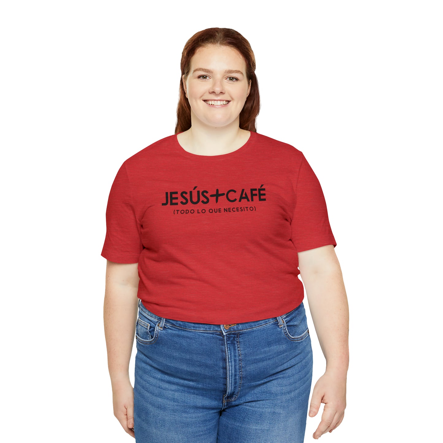 Jesús más Café Unisex Jersey Short Sleeve Tee