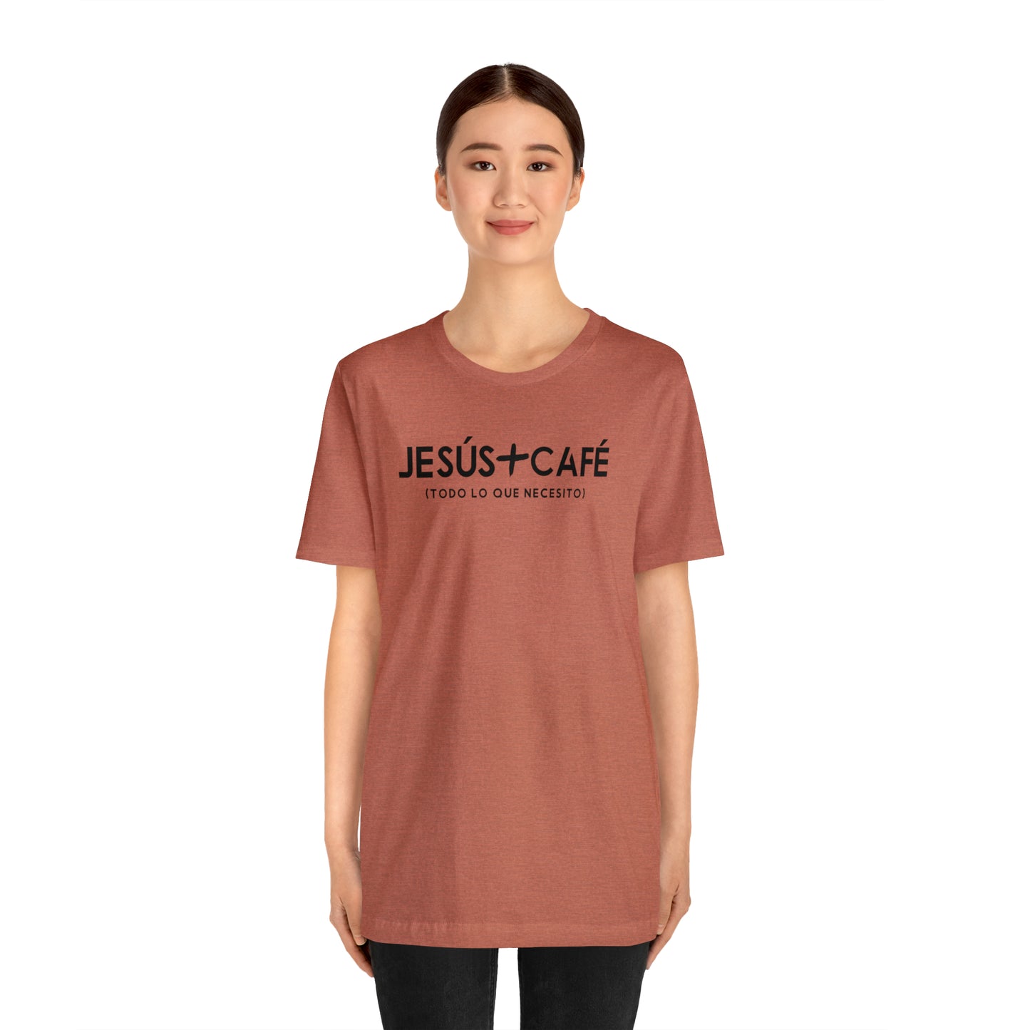 Jesús más Café Unisex Jersey Short Sleeve Tee