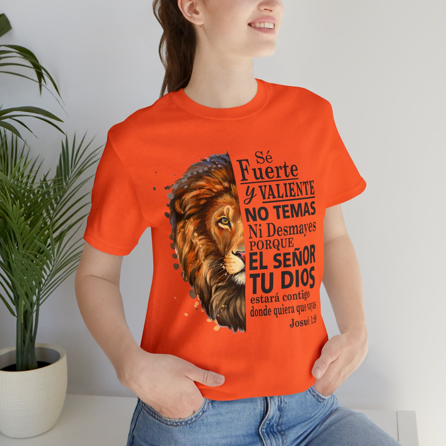 Se fuerte y Valiente Unisex Jersey Short Sleeve Tee