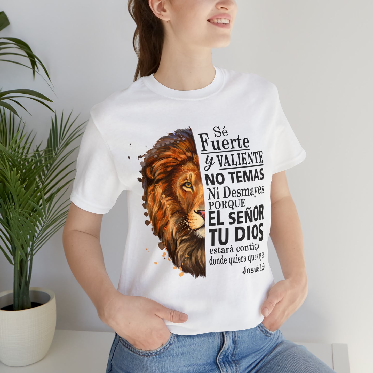 Se fuerte y Valiente Unisex Jersey Short Sleeve Tee