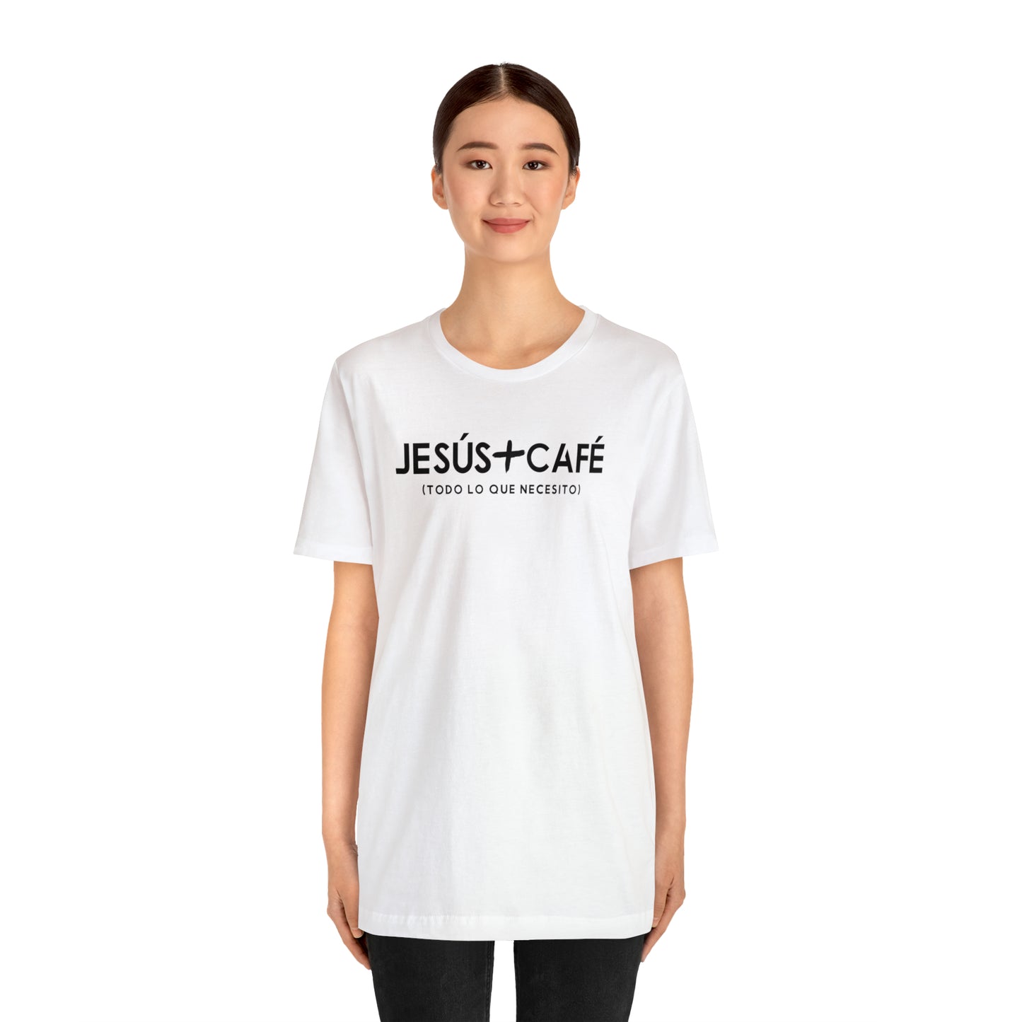 Jesús más Café Unisex Jersey Short Sleeve Tee
