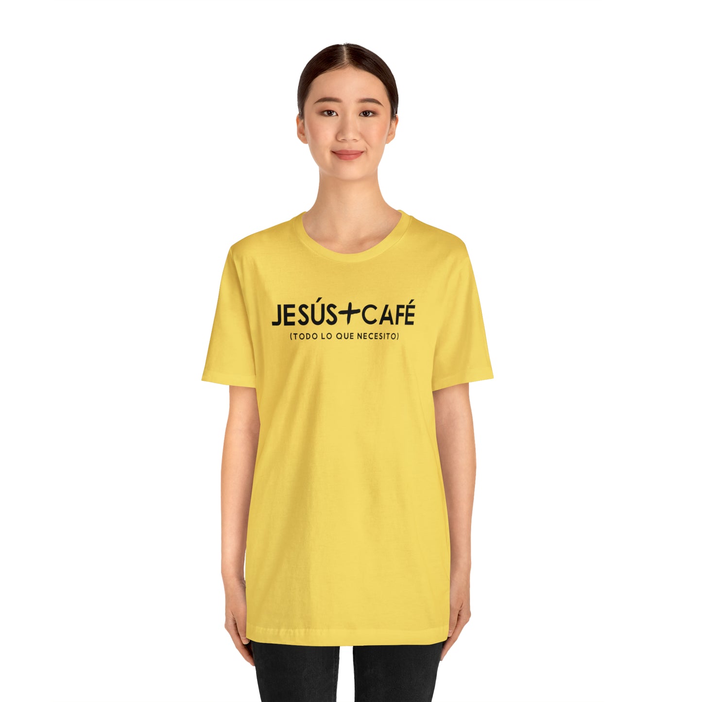 Jesús más Café Unisex Jersey Short Sleeve Tee