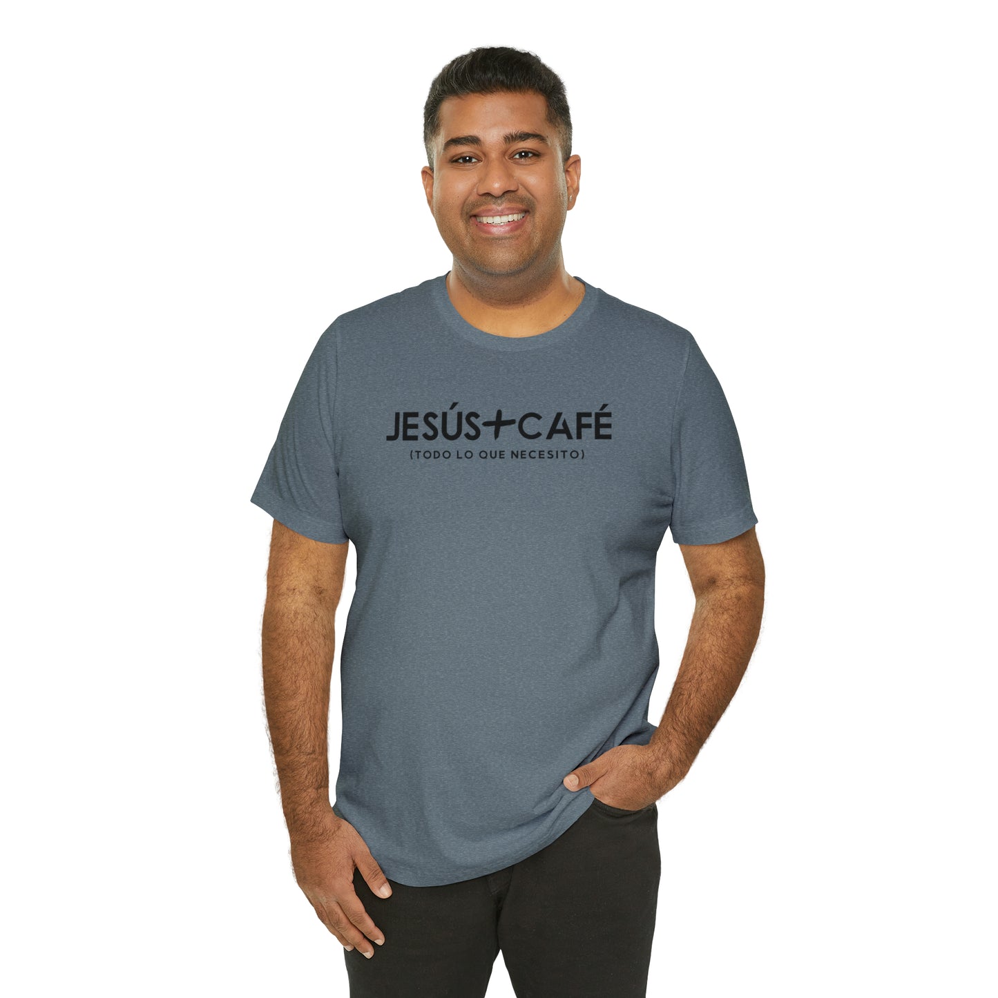 Jesús más Café Unisex Jersey Short Sleeve Tee