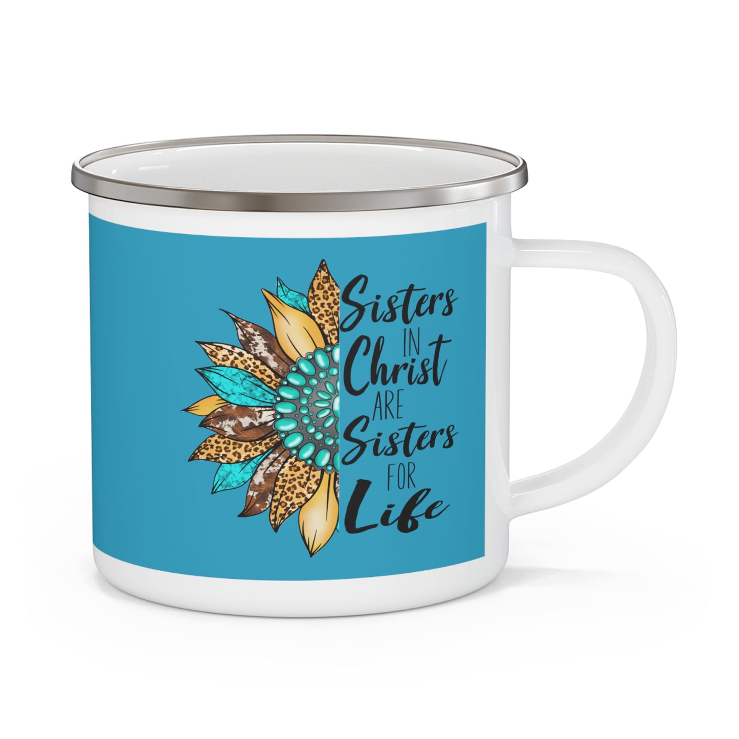 Sister in Christ Enamel Camping Mug