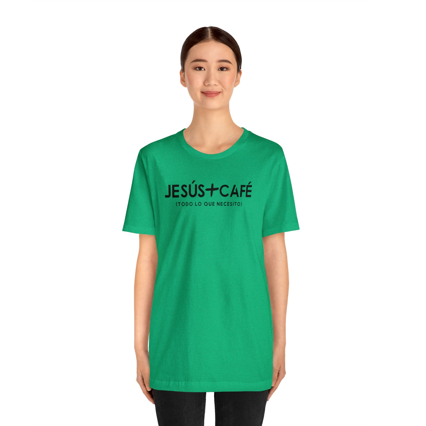 Jesús más Café Unisex Jersey Short Sleeve Tee