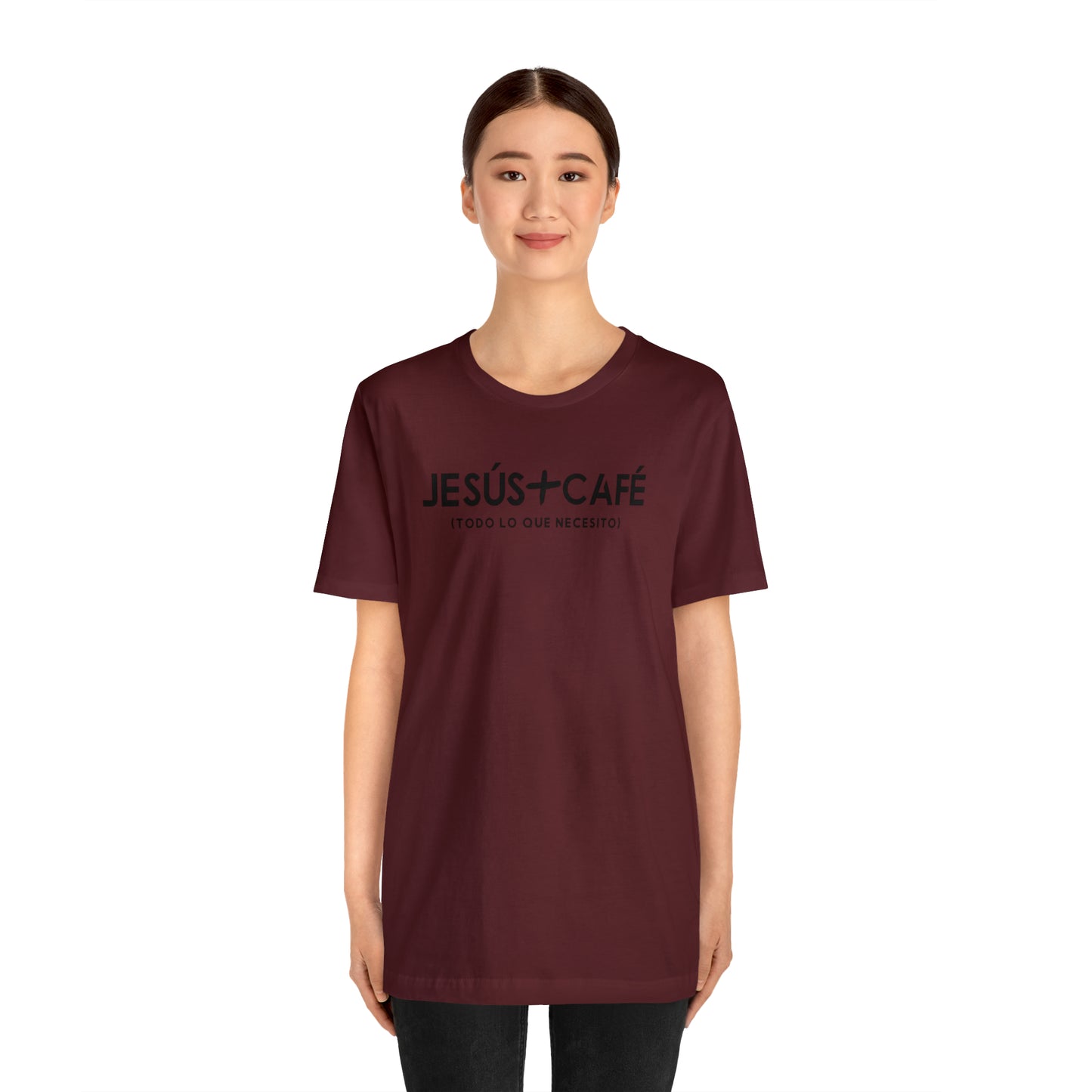 Jesús más Café Unisex Jersey Short Sleeve Tee