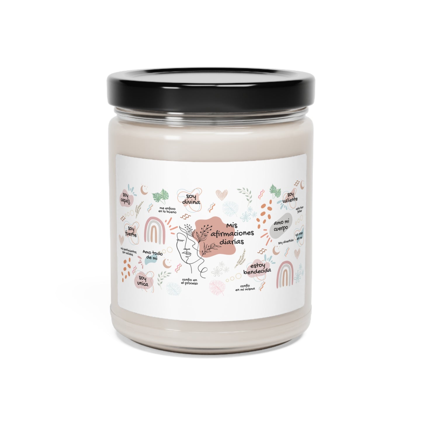 Soy Valiente Afirmaciones Scented Soy Candle, 9oz