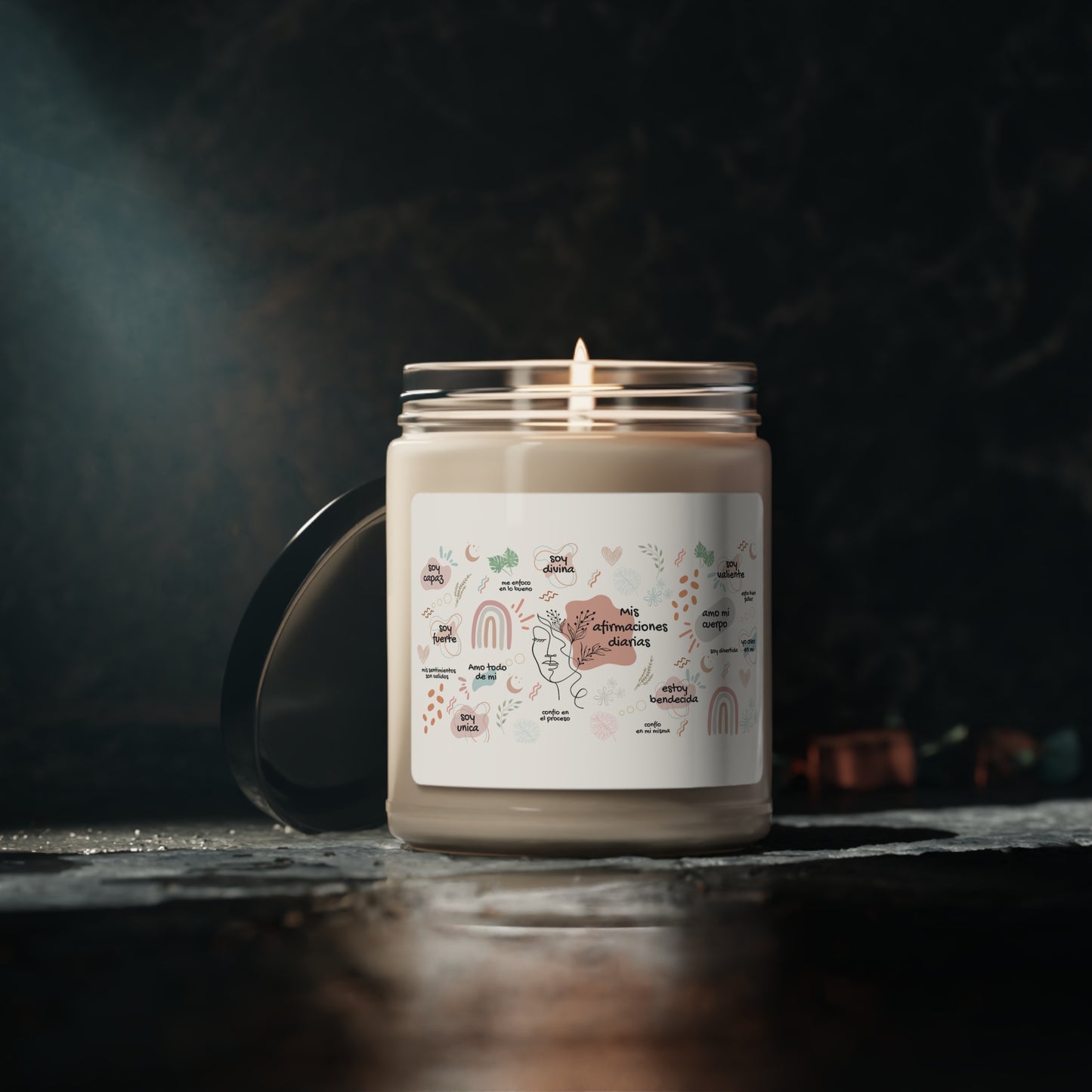 Soy Valiente Afirmaciones Scented Soy Candle, 9oz