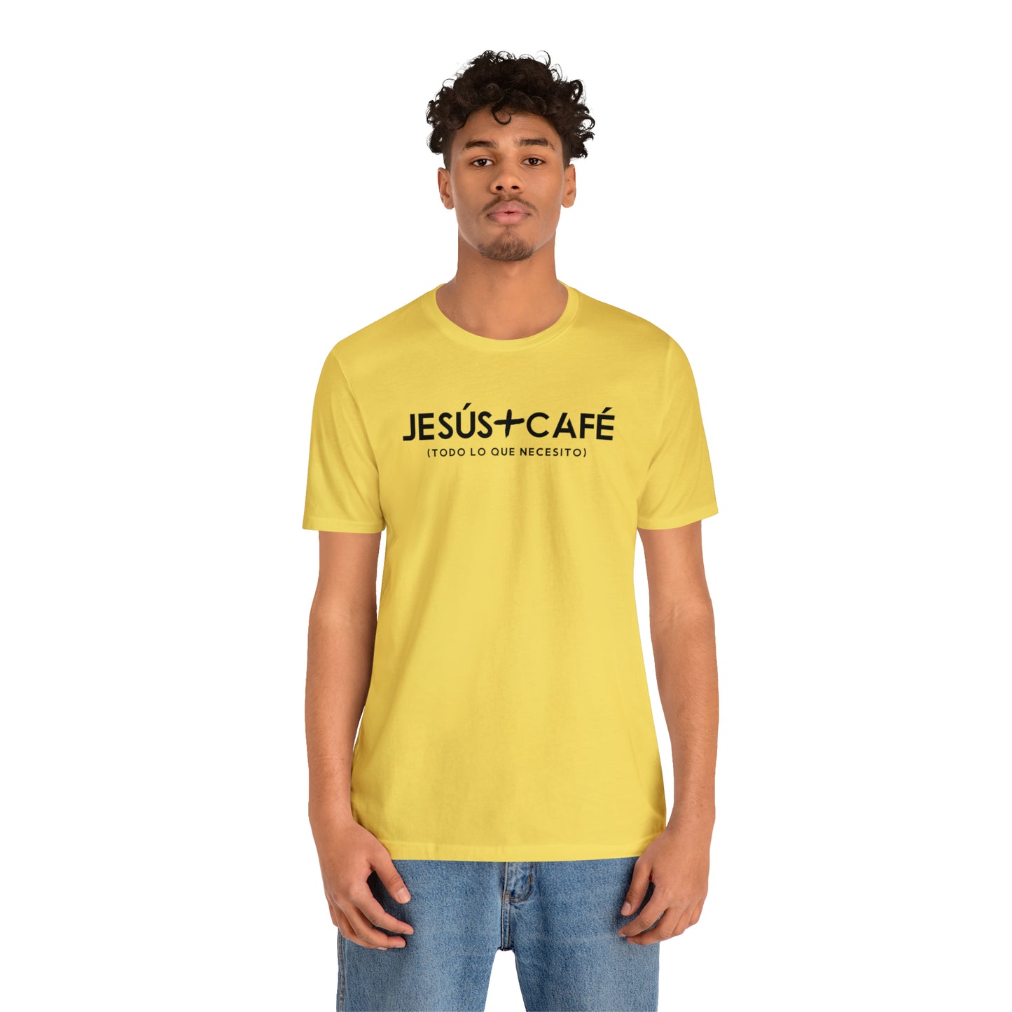 Jesús más Café Unisex Jersey Short Sleeve Tee