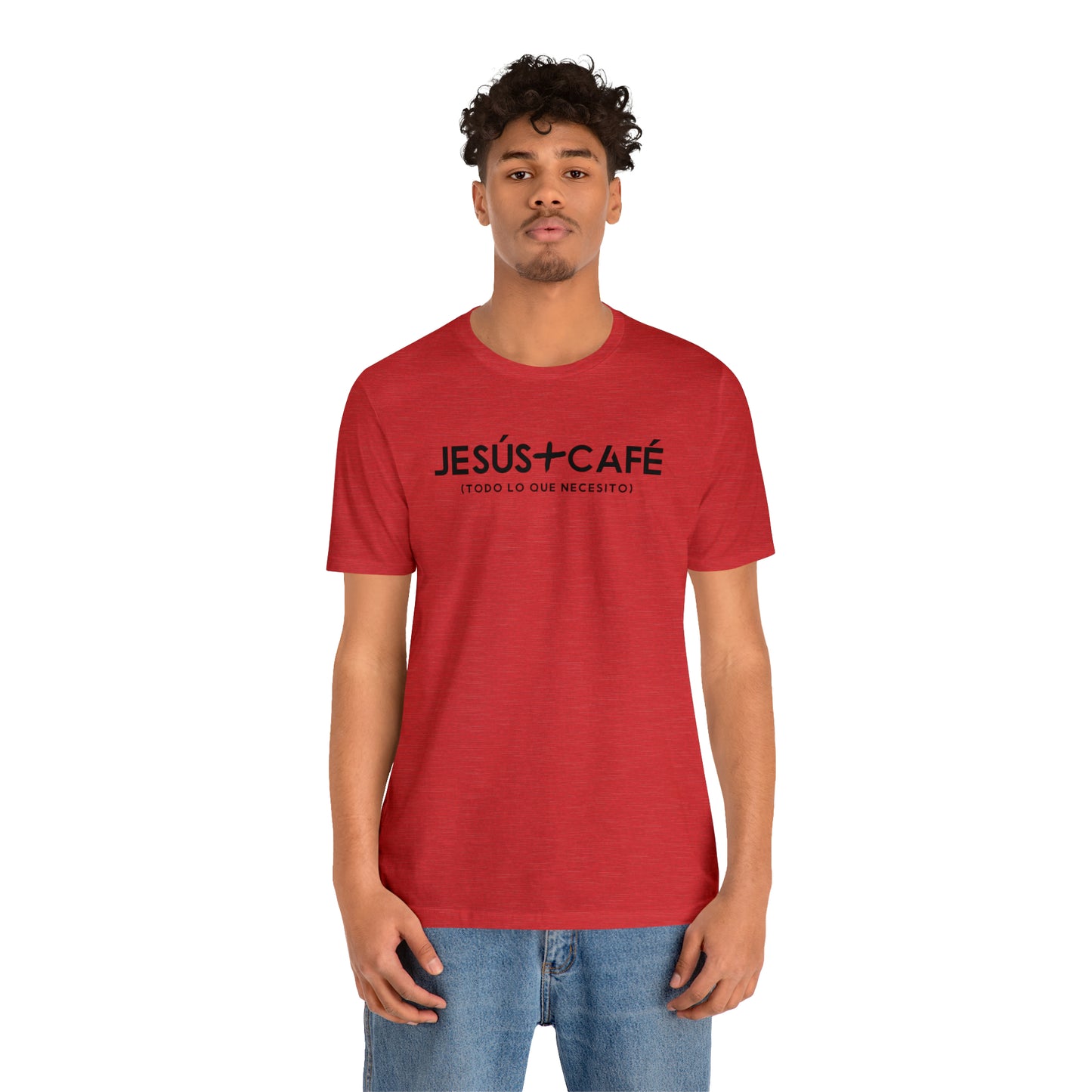 Jesús más Café Unisex Jersey Short Sleeve Tee