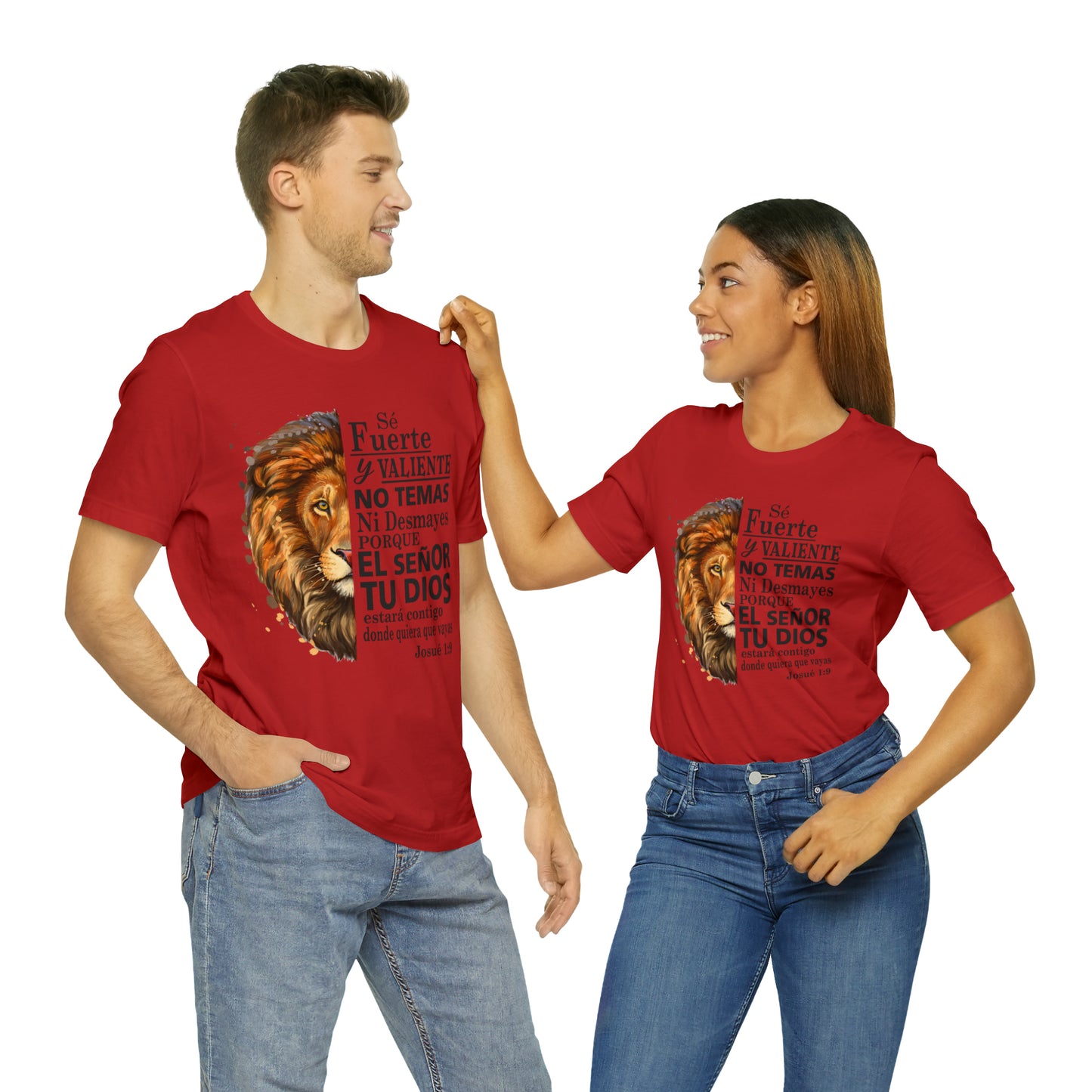 Se fuerte y Valiente Unisex Jersey Short Sleeve Tee