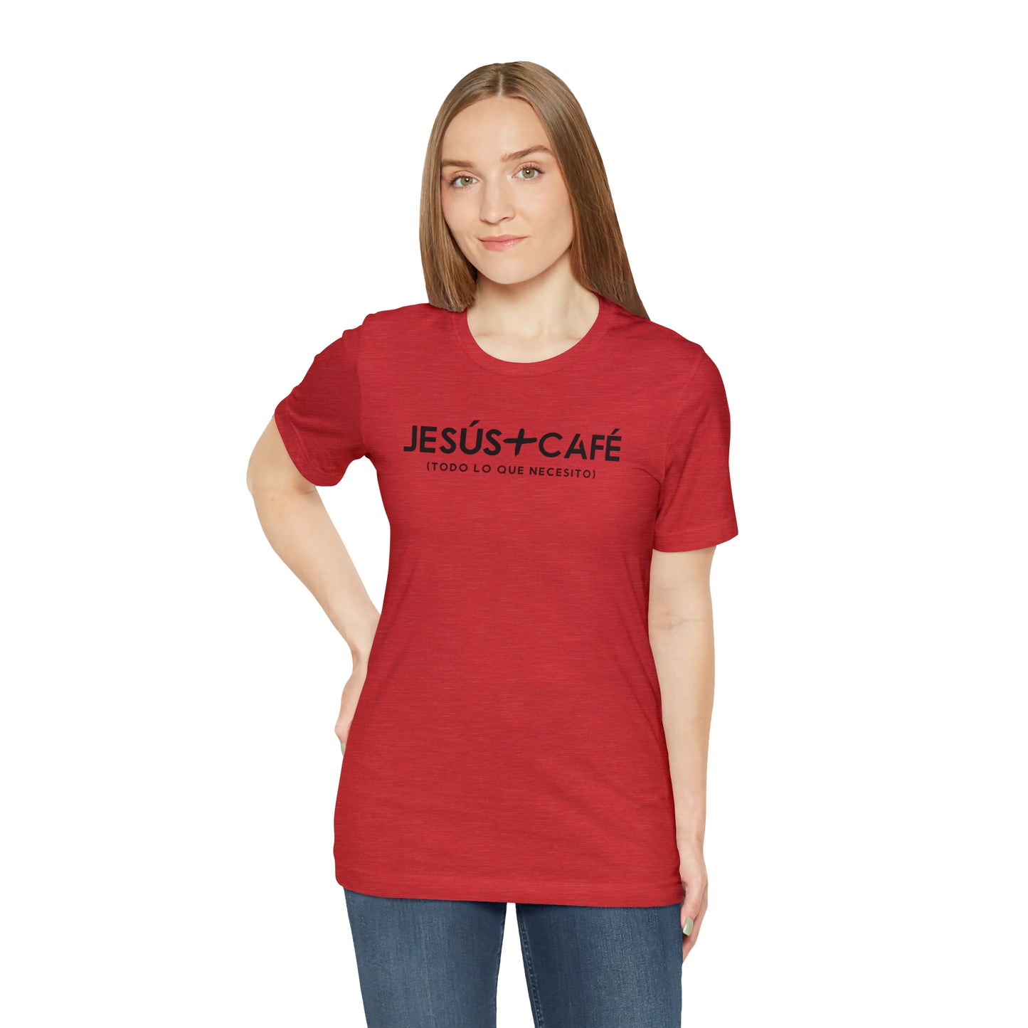 Jesús más Café Unisex Jersey Short Sleeve Tee