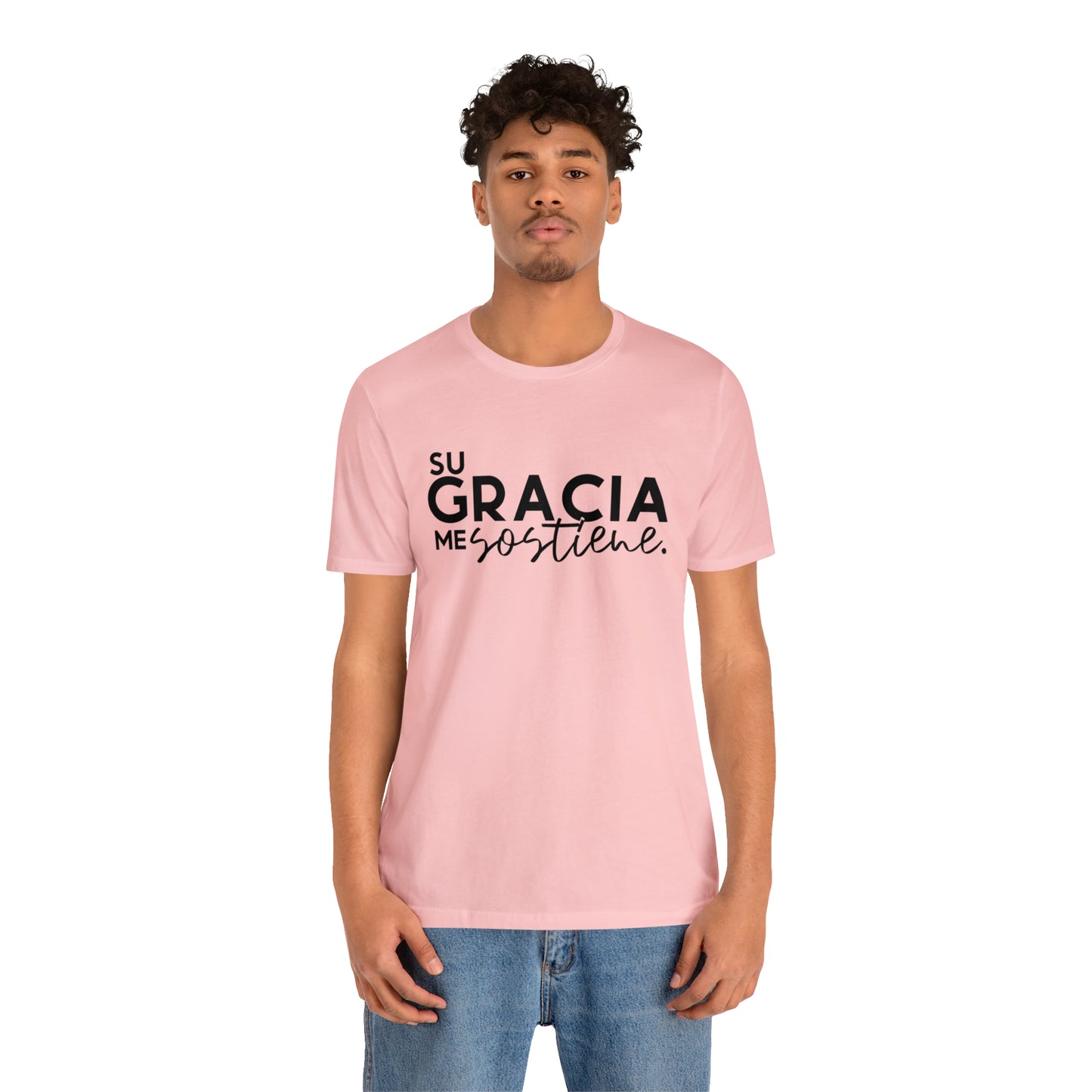 Su Gracia me Sostiene Unisex Jersey Short Sleeve Tee
