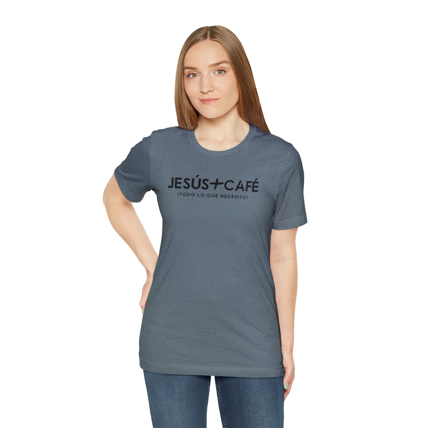 Jesús más Café Unisex Jersey Short Sleeve Tee