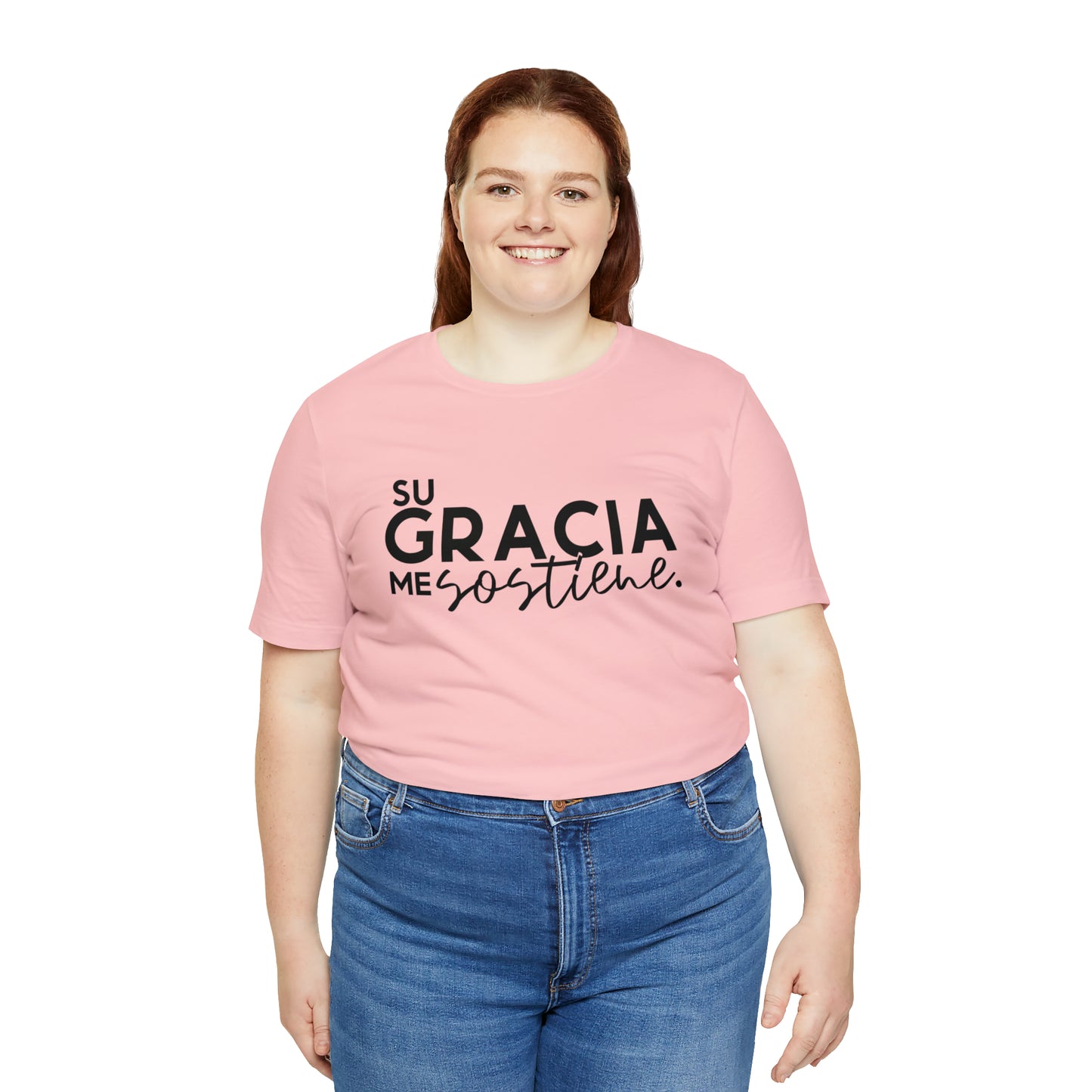 Su Gracia me Sostiene Unisex Jersey Short Sleeve Tee