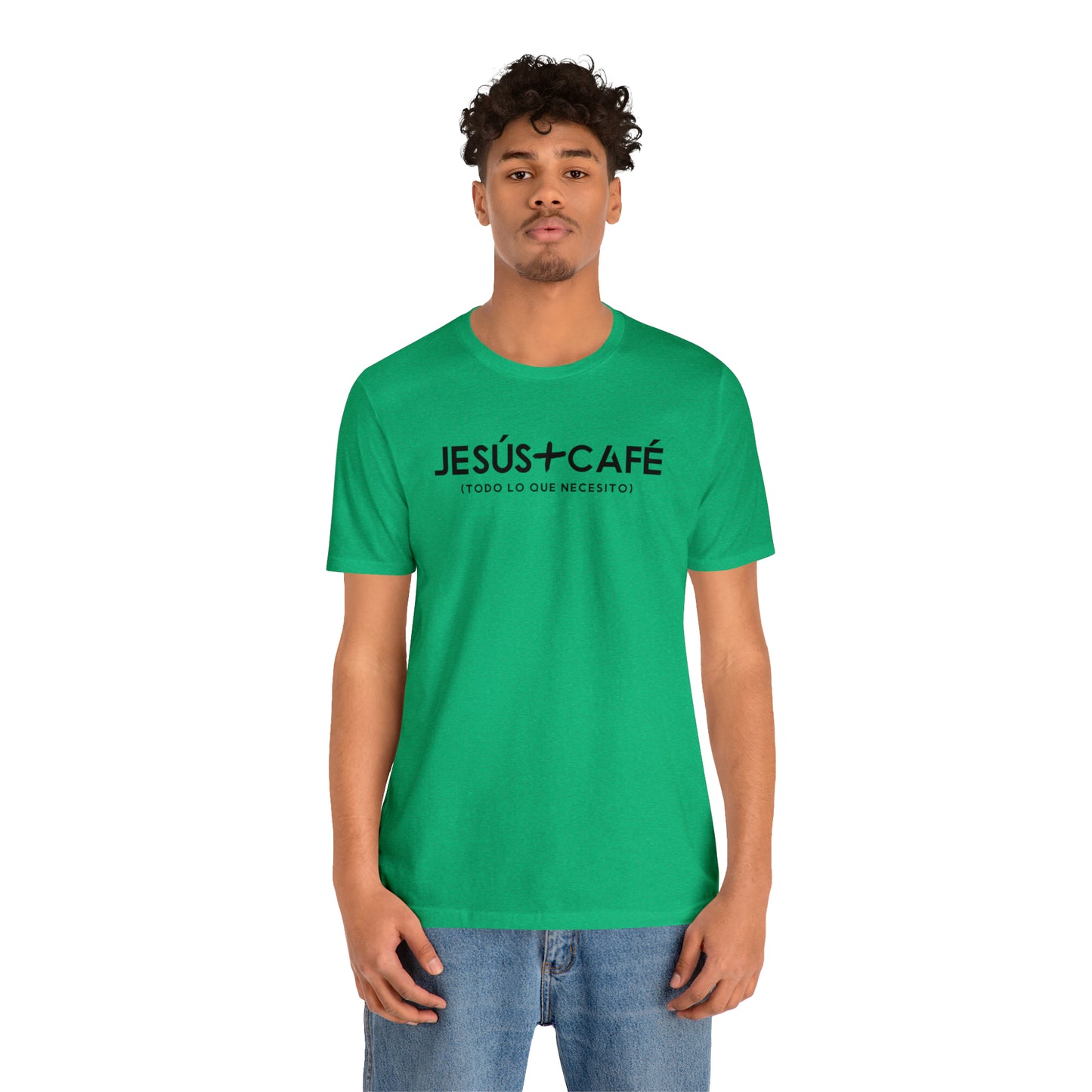 Jesús más Café Unisex Jersey Short Sleeve Tee