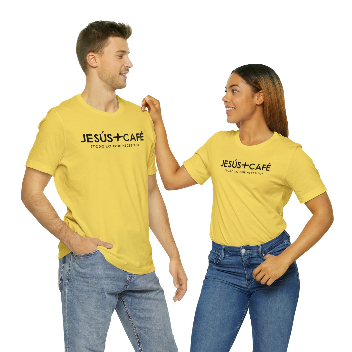 Jesús más Café Unisex Jersey Short Sleeve Tee