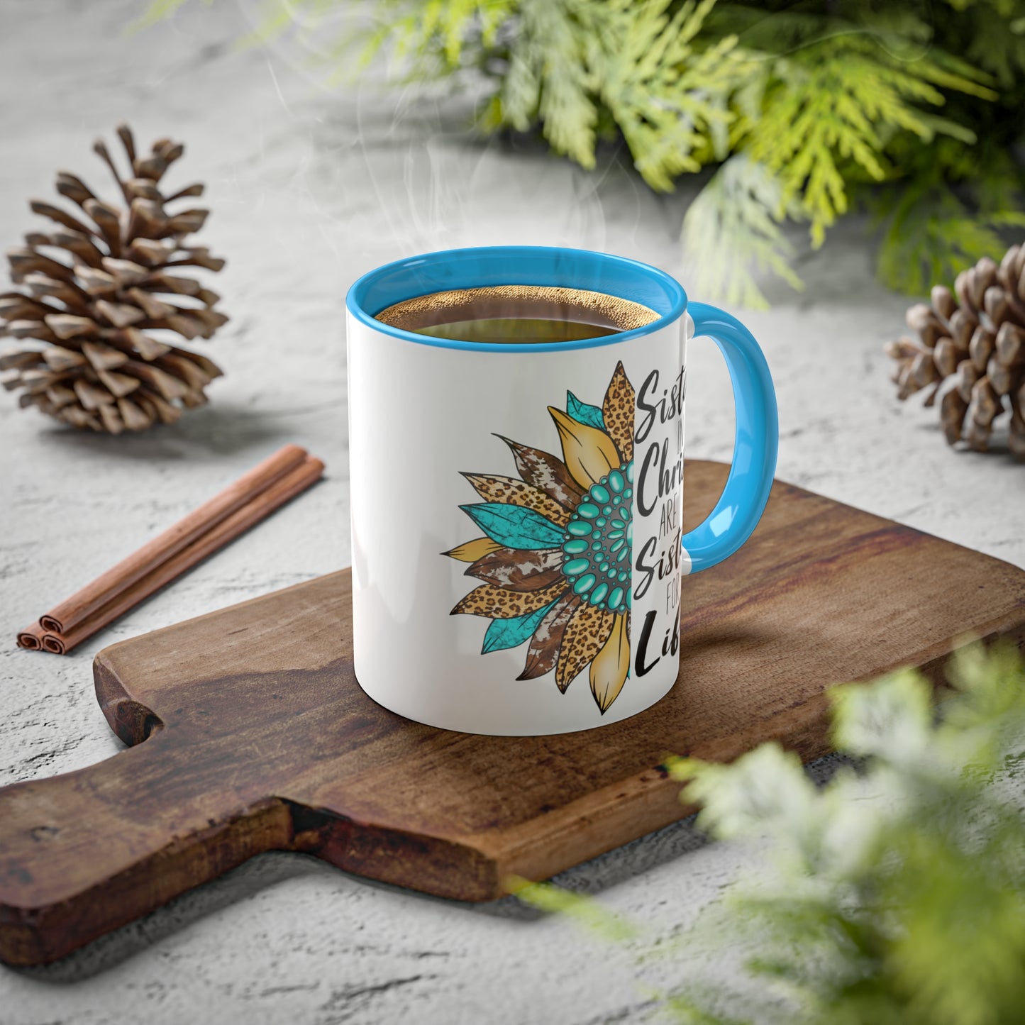 Sister in Christ Colorful Mugs