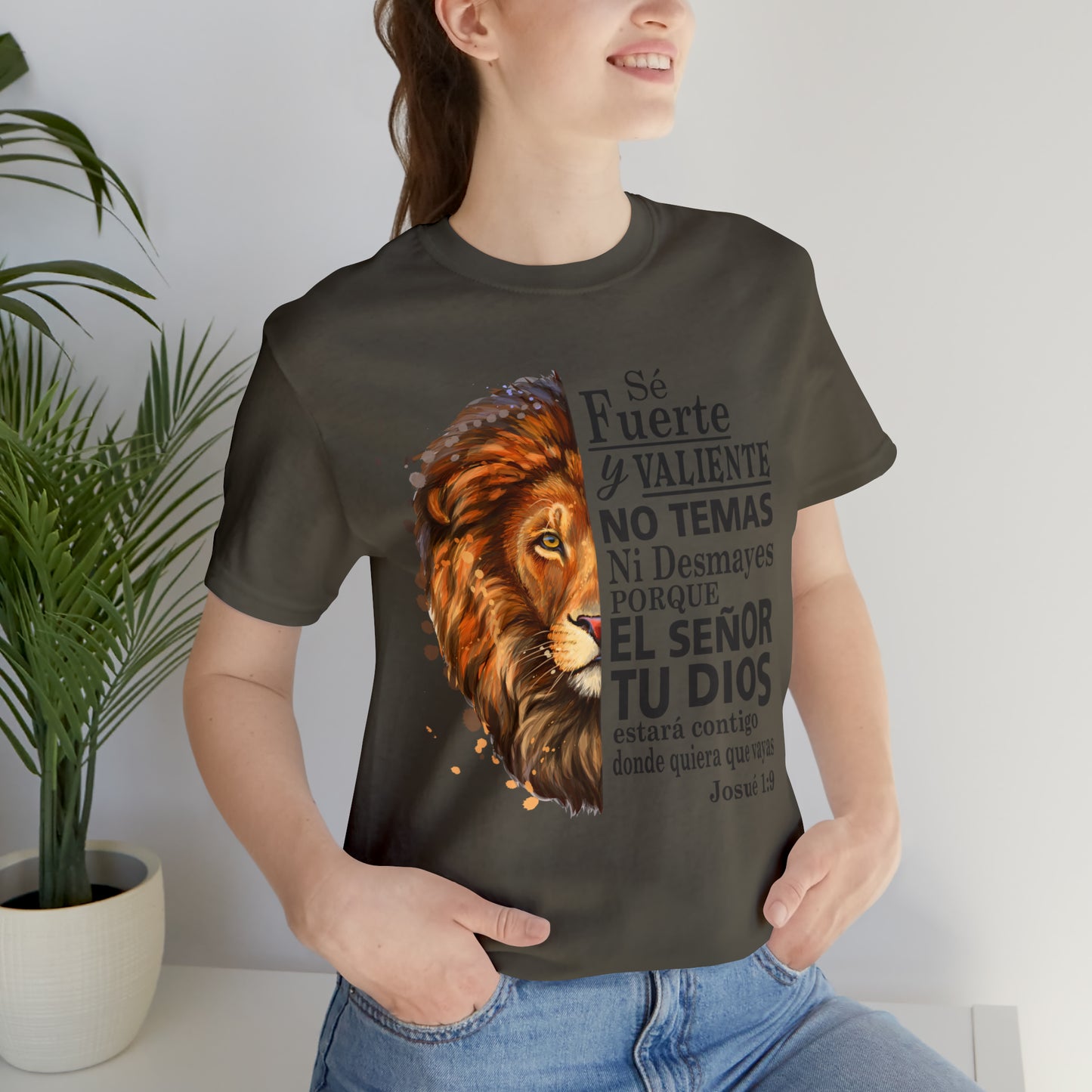 Se fuerte y Valiente Unisex Jersey Short Sleeve Tee