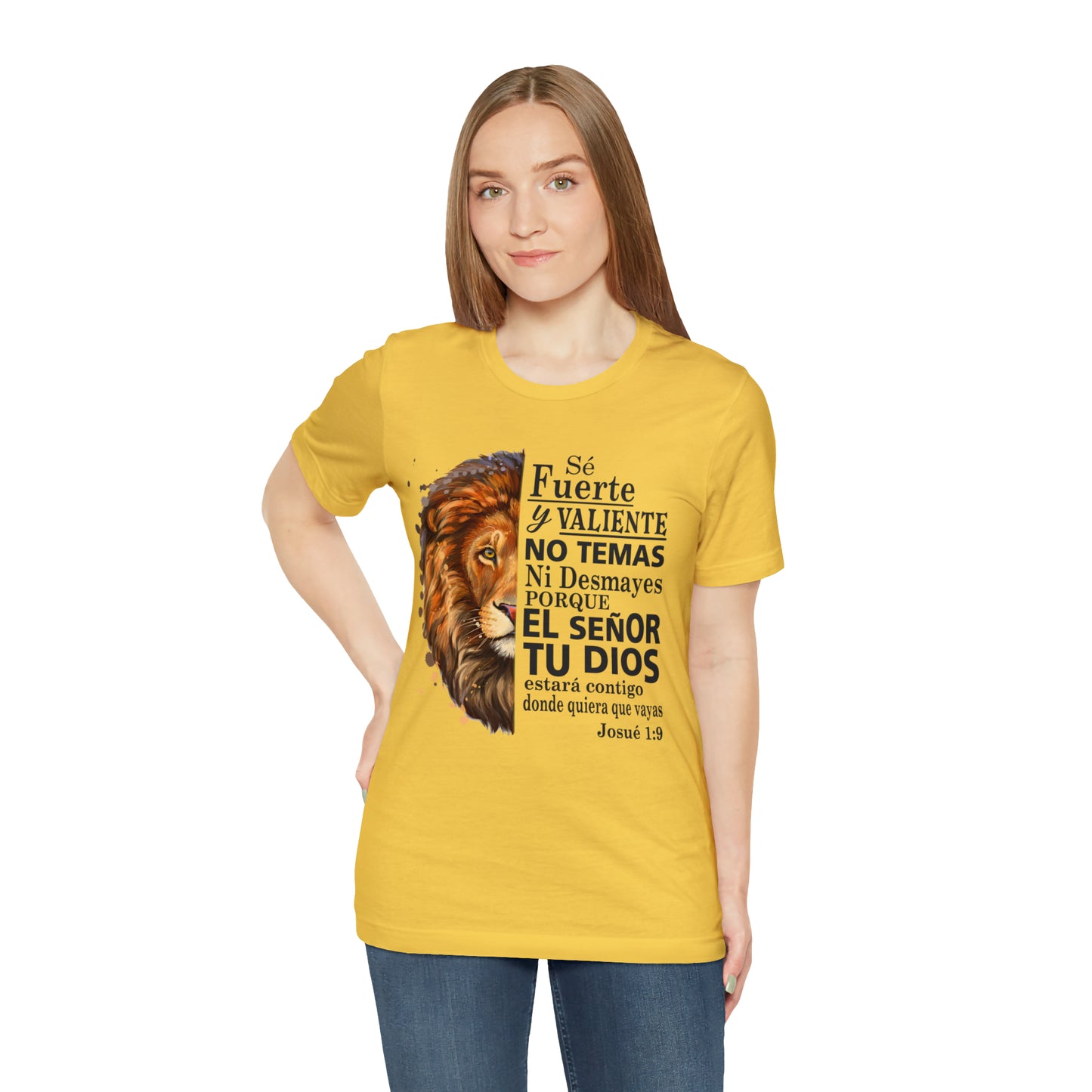 Se fuerte y Valiente Unisex Jersey Short Sleeve Tee