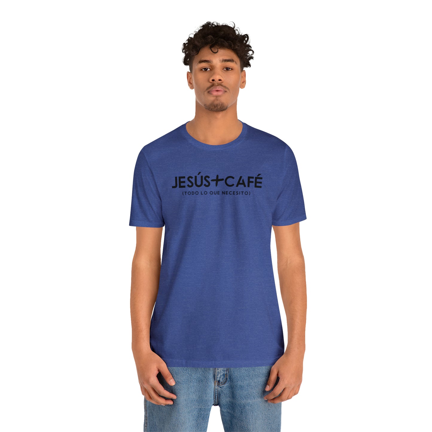 Jesús más Café Unisex Jersey Short Sleeve Tee