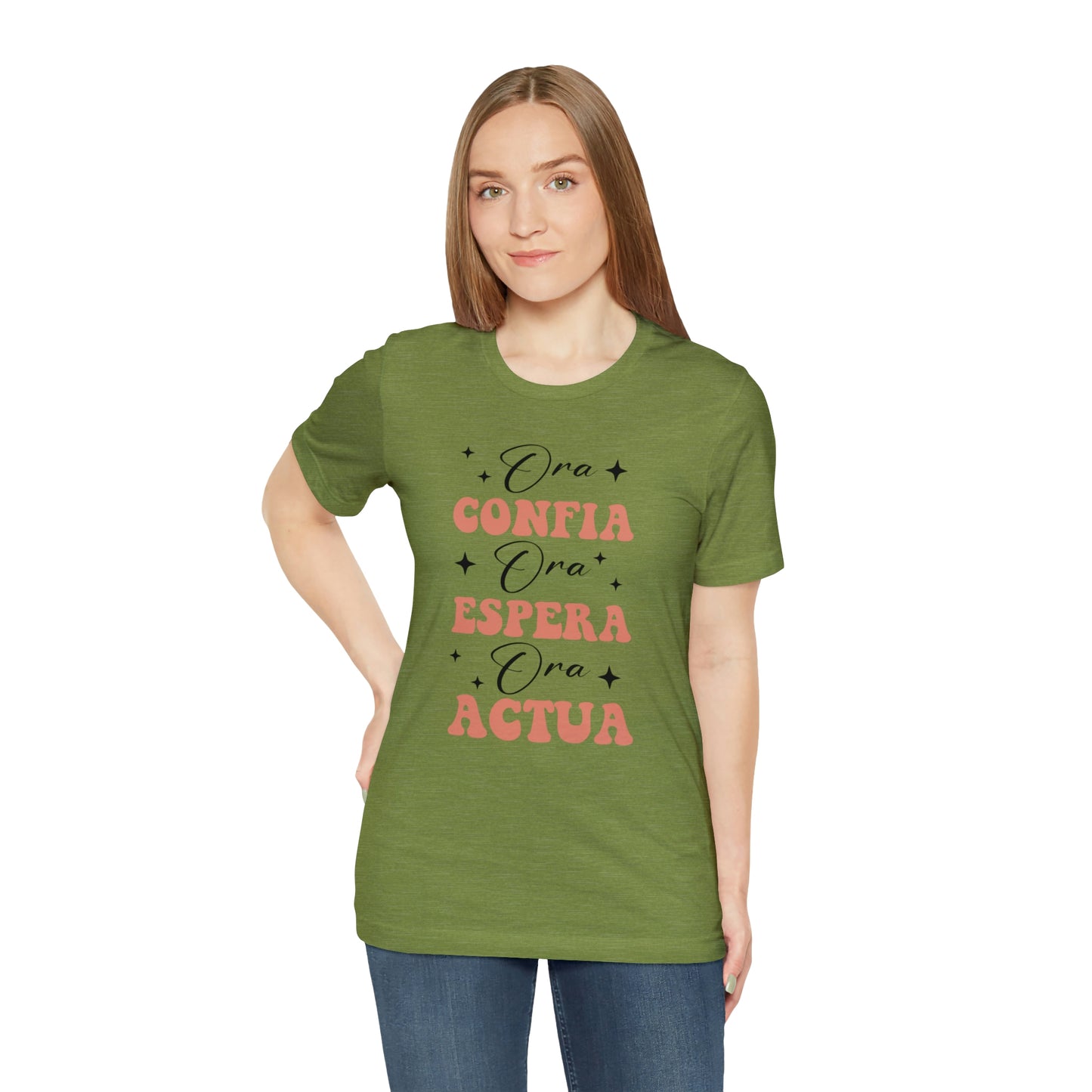 Ora, Confia, Espera Unisex Jersey Short Sleeve Tee