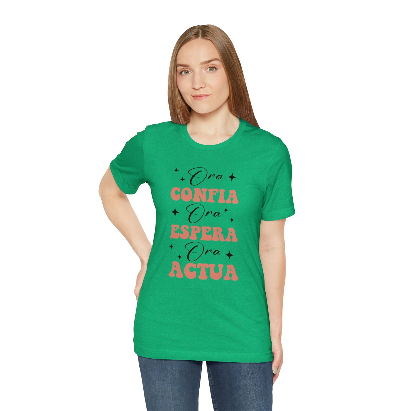 Ora, Confia, Espera Unisex Jersey Short Sleeve Tee