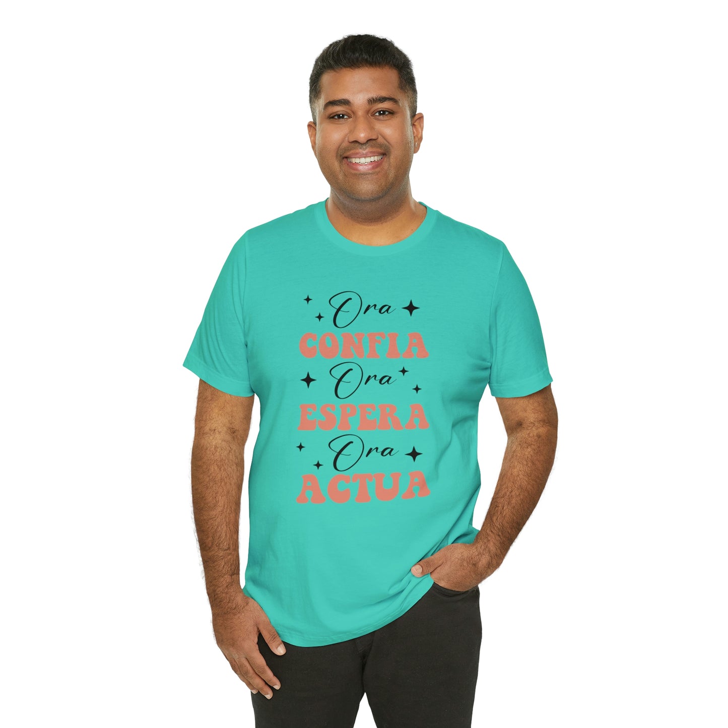 Ora, Confia, Espera Unisex Jersey Short Sleeve Tee