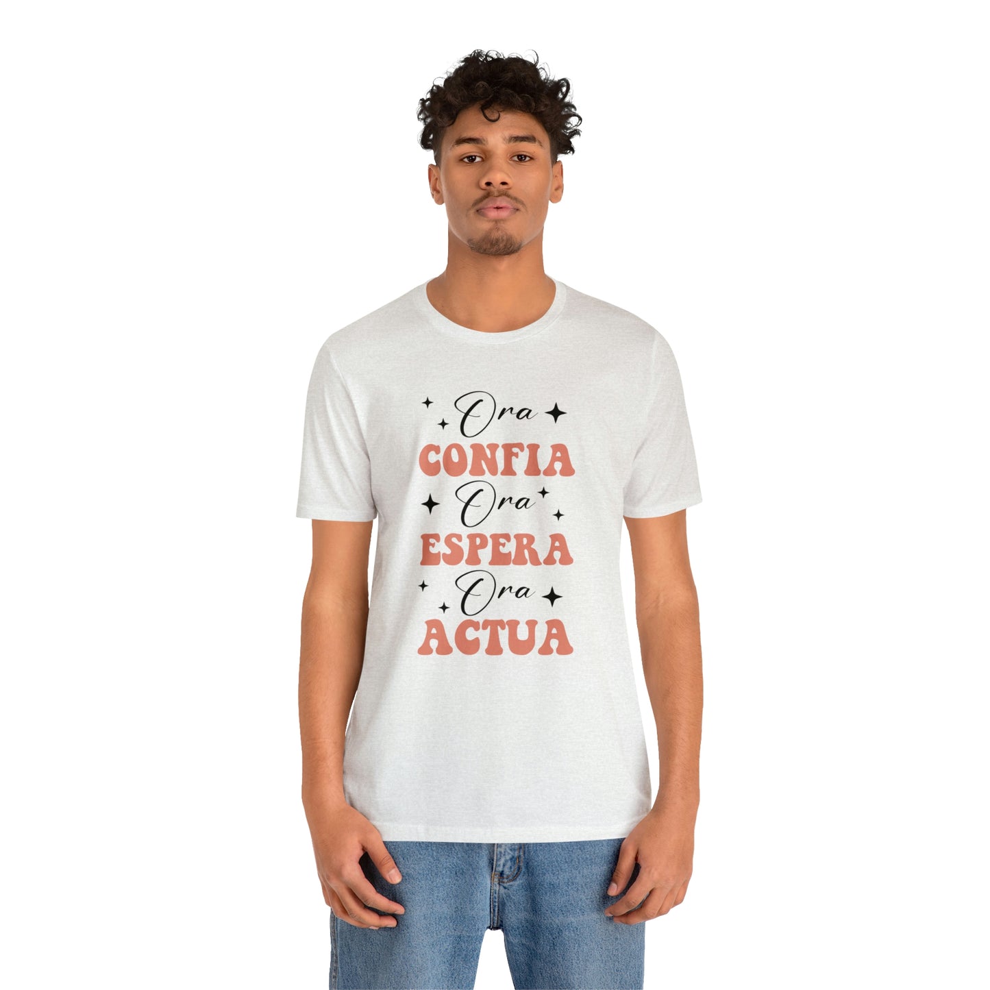 Ora, Confia, Espera Unisex Jersey Short Sleeve Tee