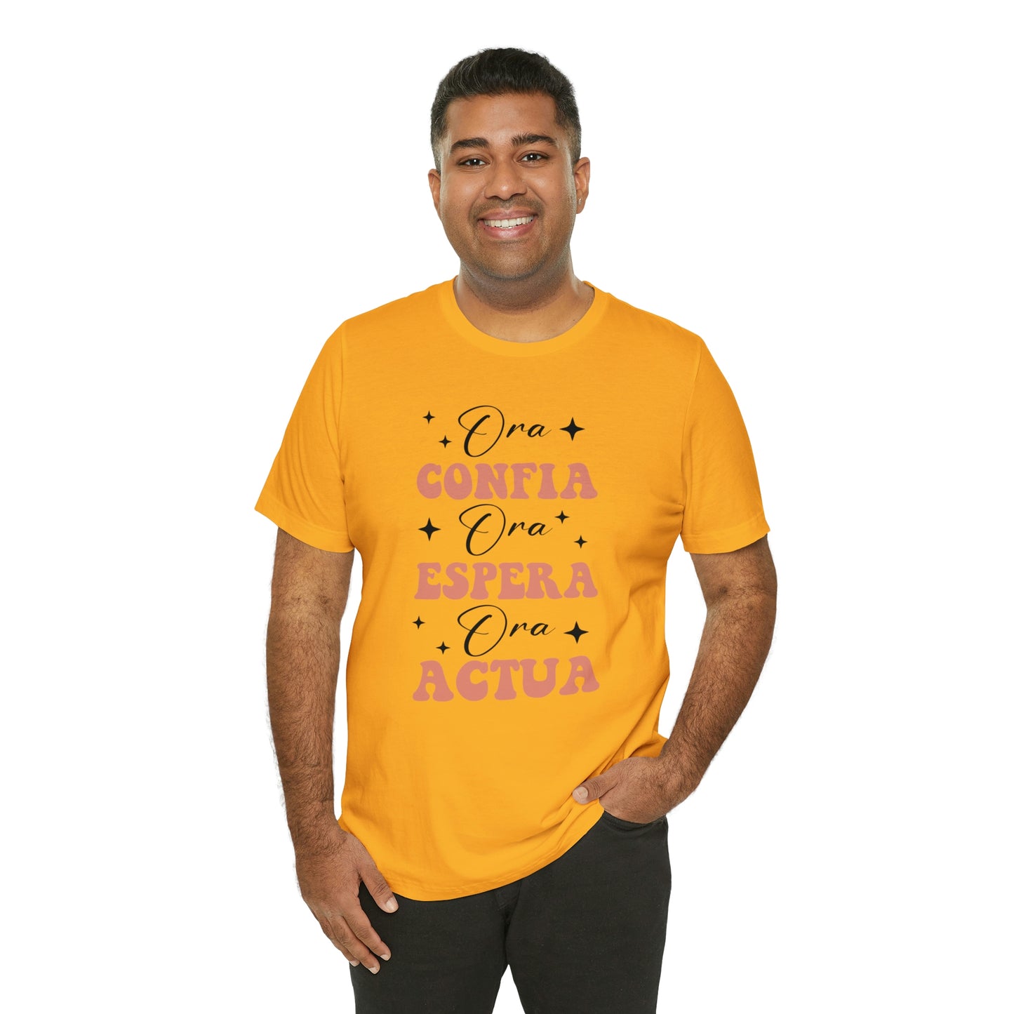 Ora, Confia, Espera Unisex Jersey Short Sleeve Tee