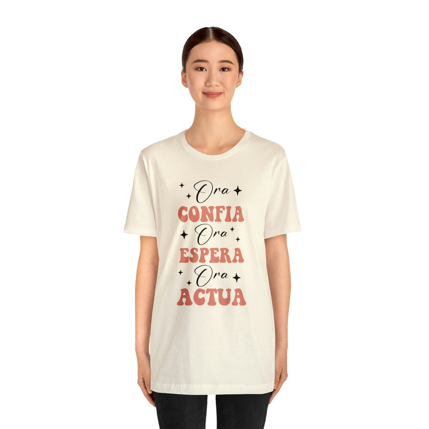 Ora, Confia, Espera Unisex Jersey Short Sleeve Tee