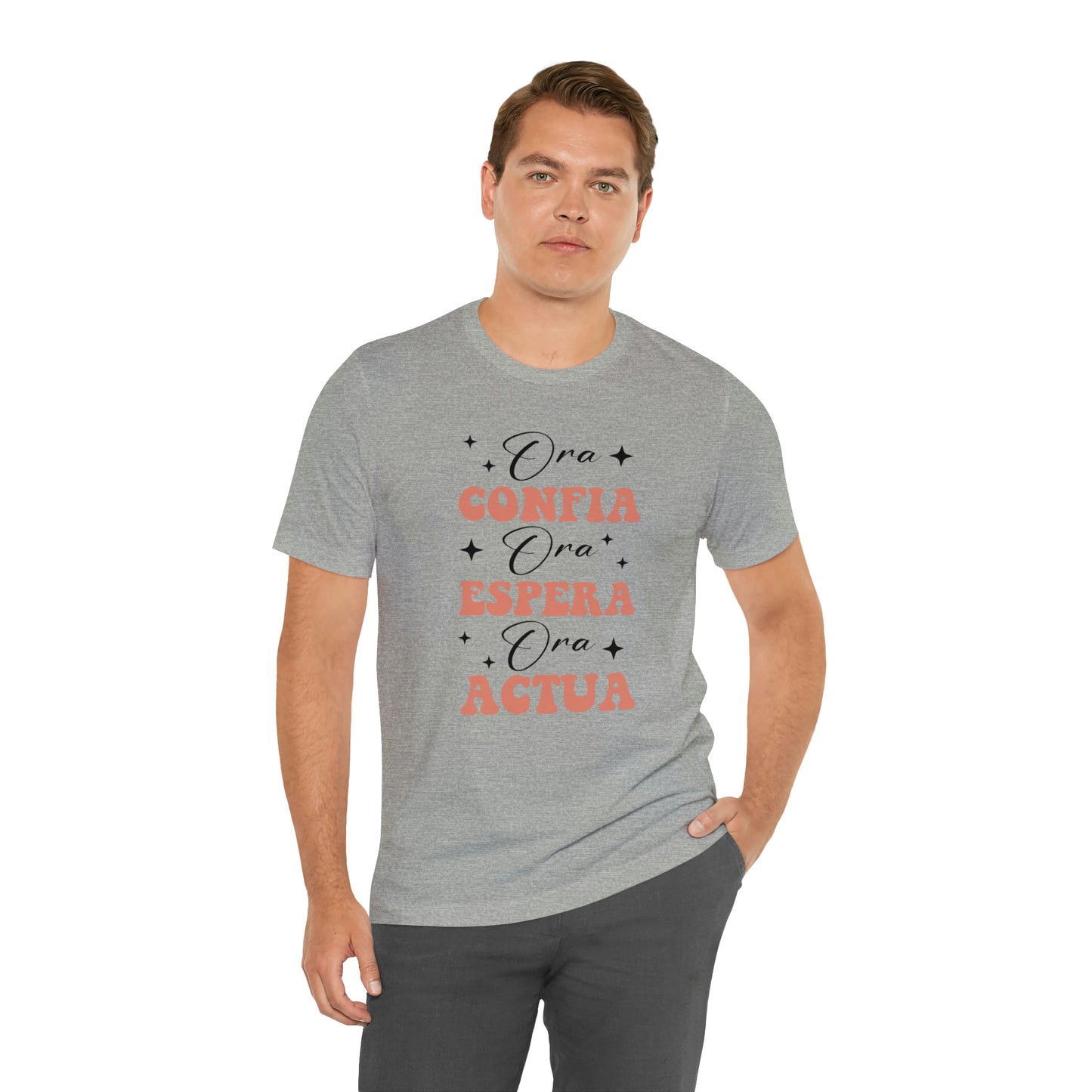 Ora, Confia, Espera Unisex Jersey Short Sleeve Tee