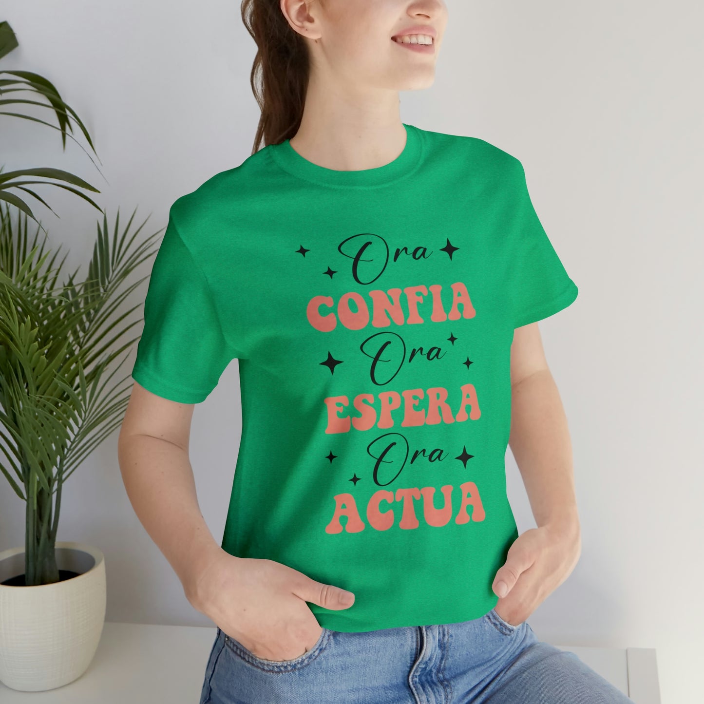 Ora, Confia, Espera Unisex Jersey Short Sleeve Tee