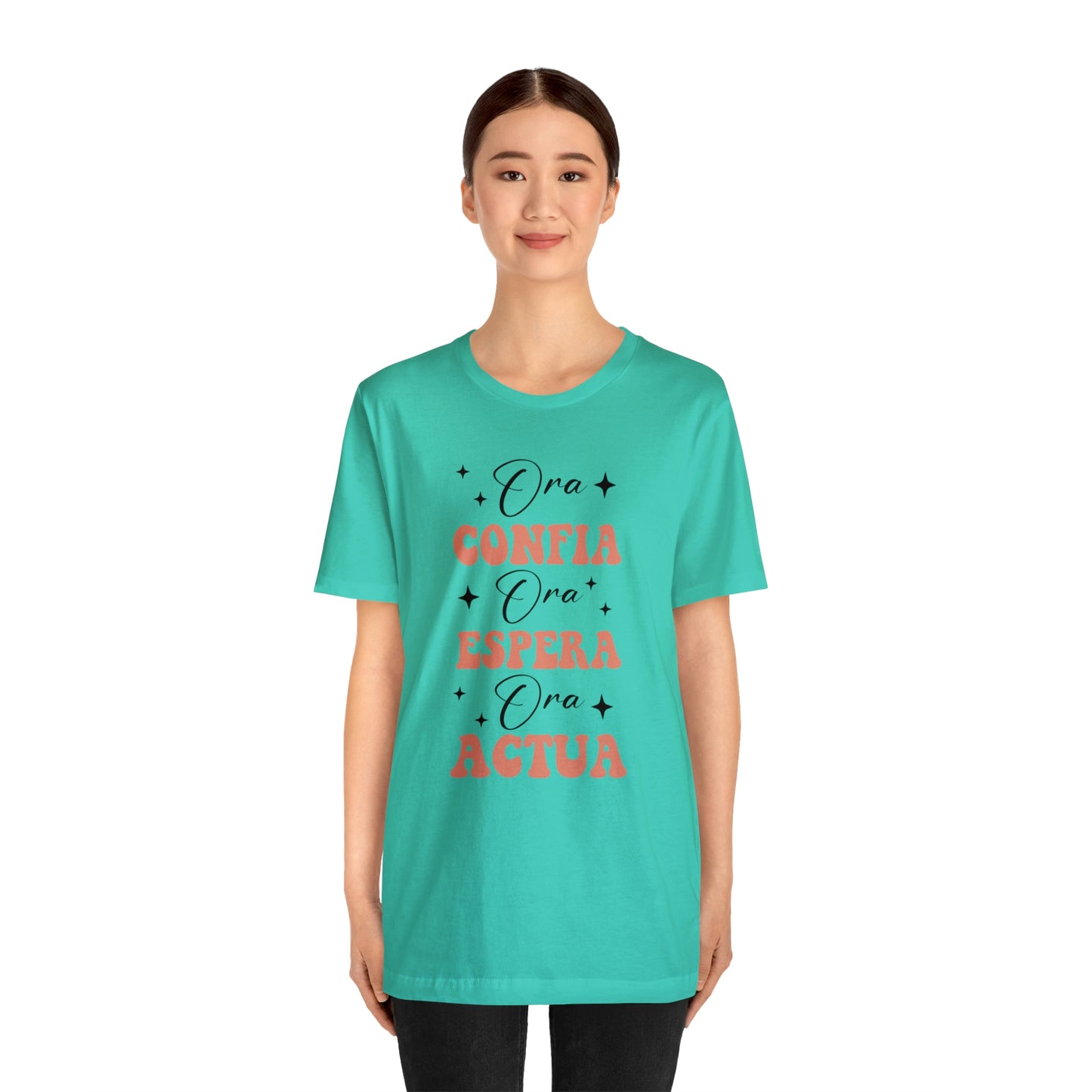 Ora, Confia, Espera Unisex Jersey Short Sleeve Tee
