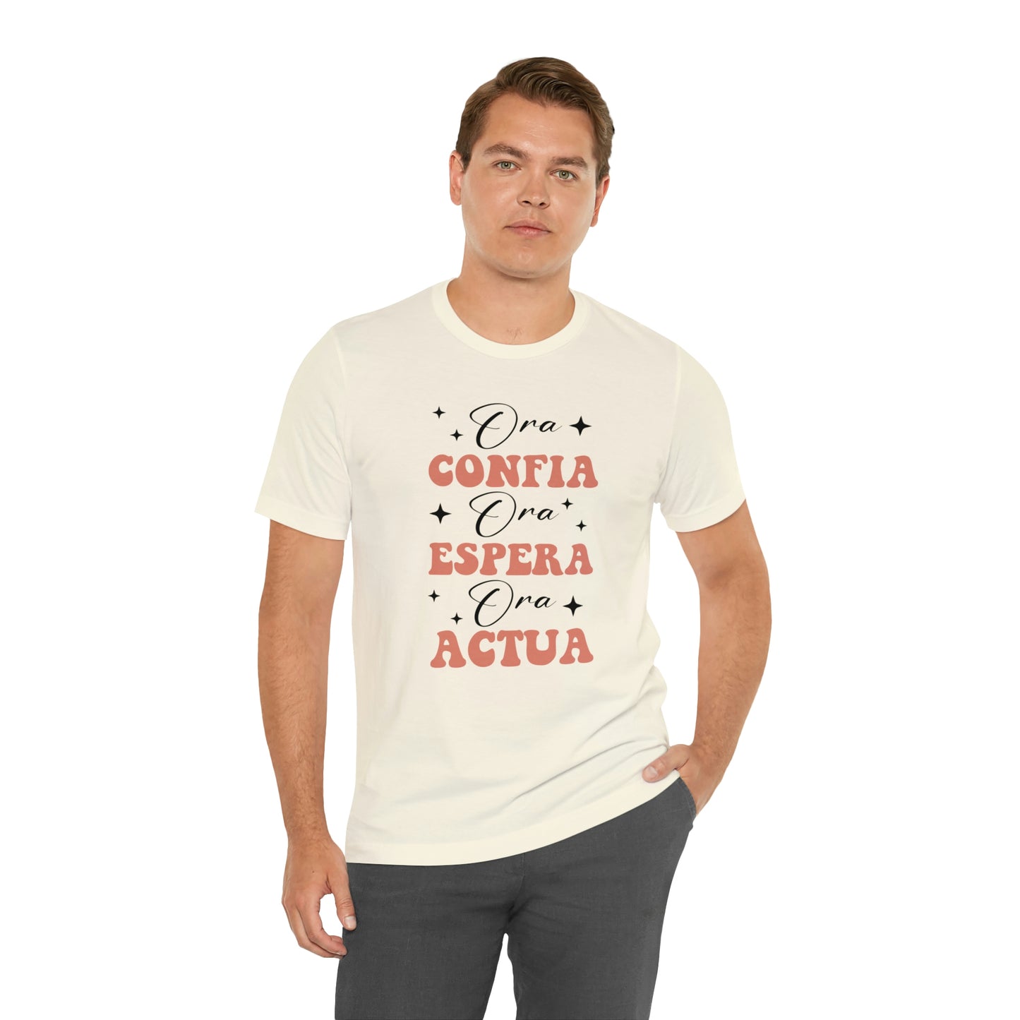 Ora, Confia, Espera Unisex Jersey Short Sleeve Tee