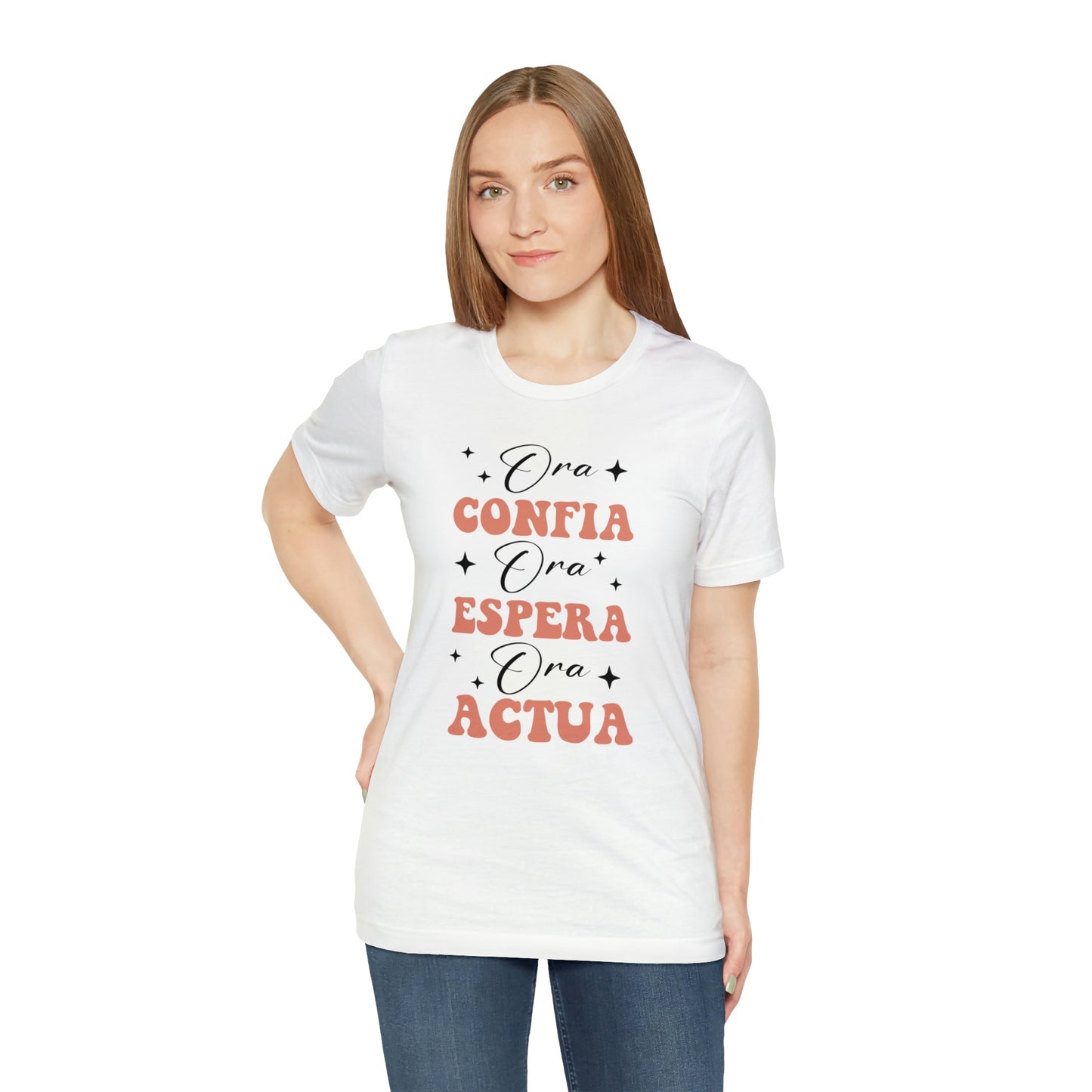 Ora, Confia, Espera Unisex Jersey Short Sleeve Tee